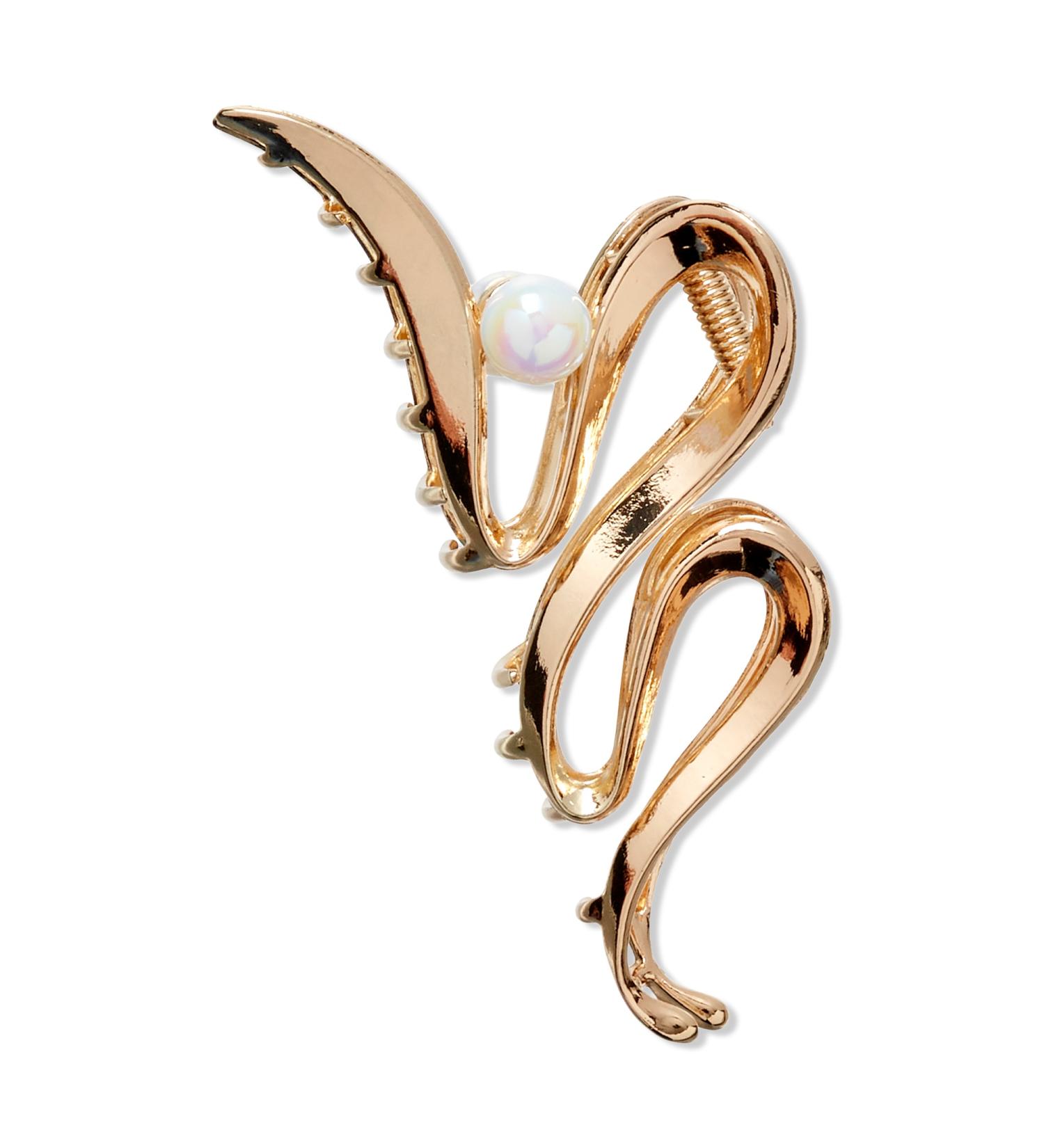 Discover ScÃ¼nci Wicked Glinda Gold W/Pearl Wavy Metal Claw Clip - Elevate Your Style Instantly! - Buy Online on GoSupps.com