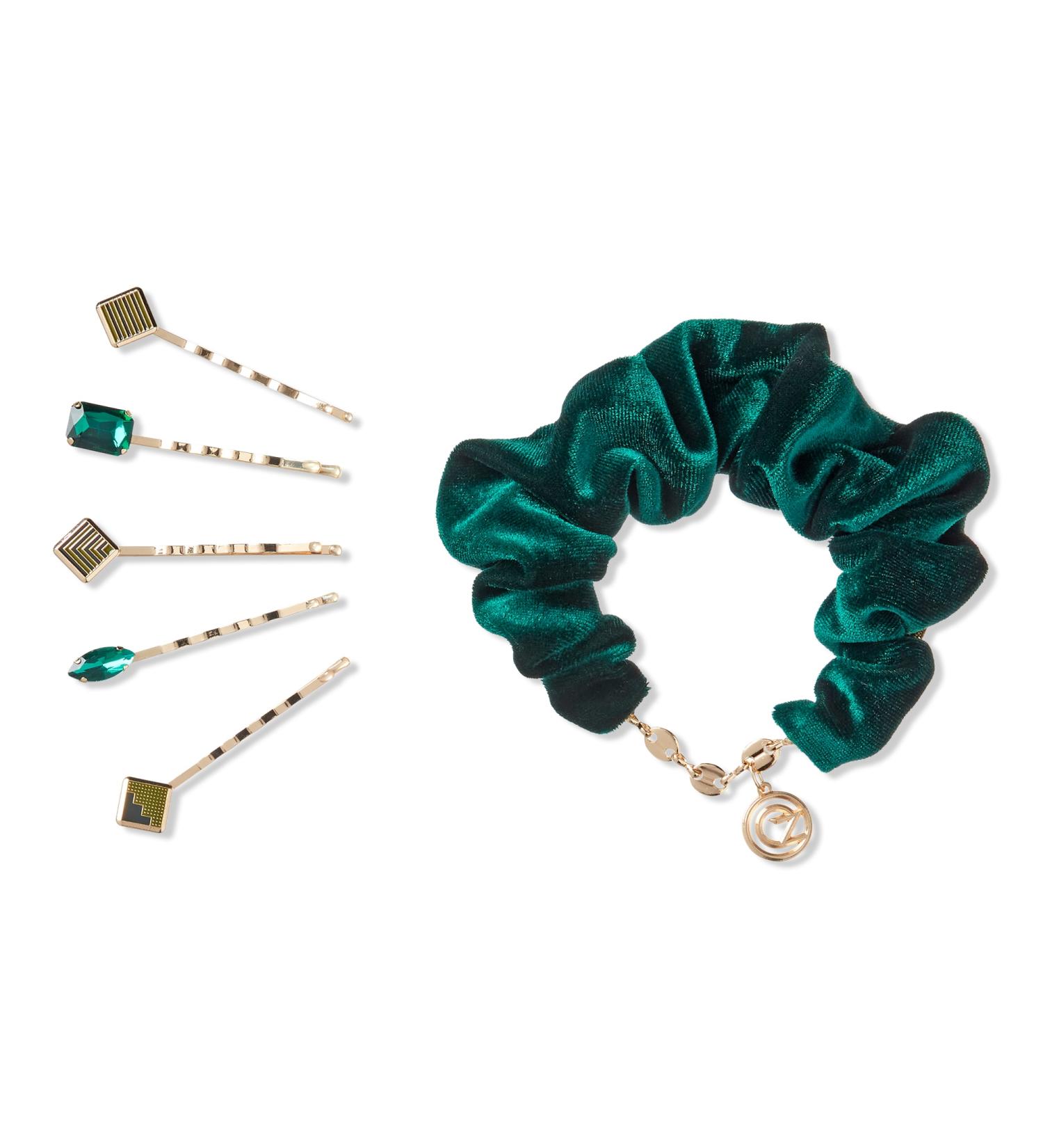Discover ScÃ¼nci Wicked Emerald City Scrunchie/Hair Pins 6 ct - Elevate Your Style Instantly! - Buy Online on GoSupps.com