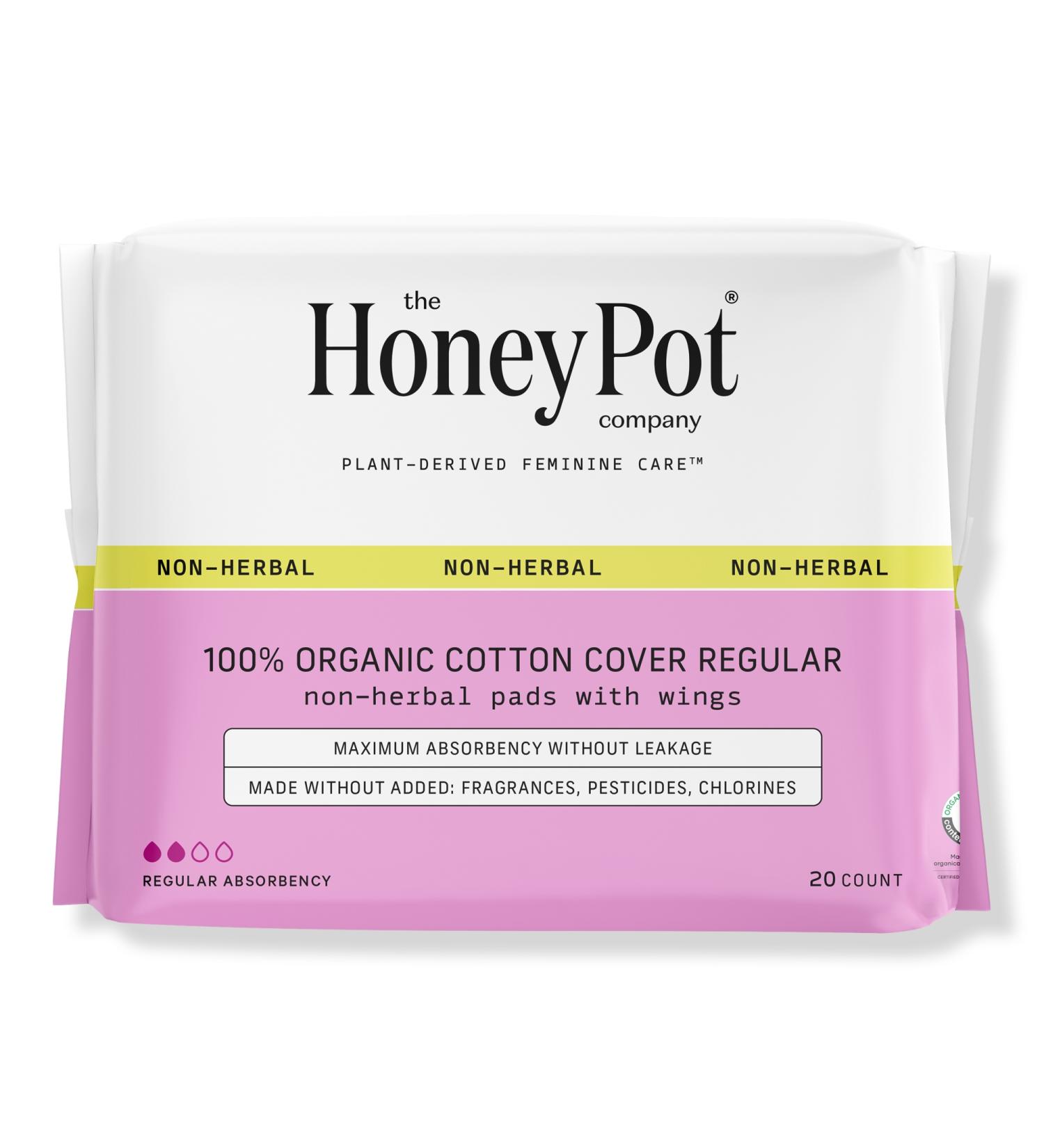 The Honey Pot Company Non-Herbal Regular Pads with Wings 20 ct - Discover Premium Quality Shop now! - Buy Online on GoSupps.com