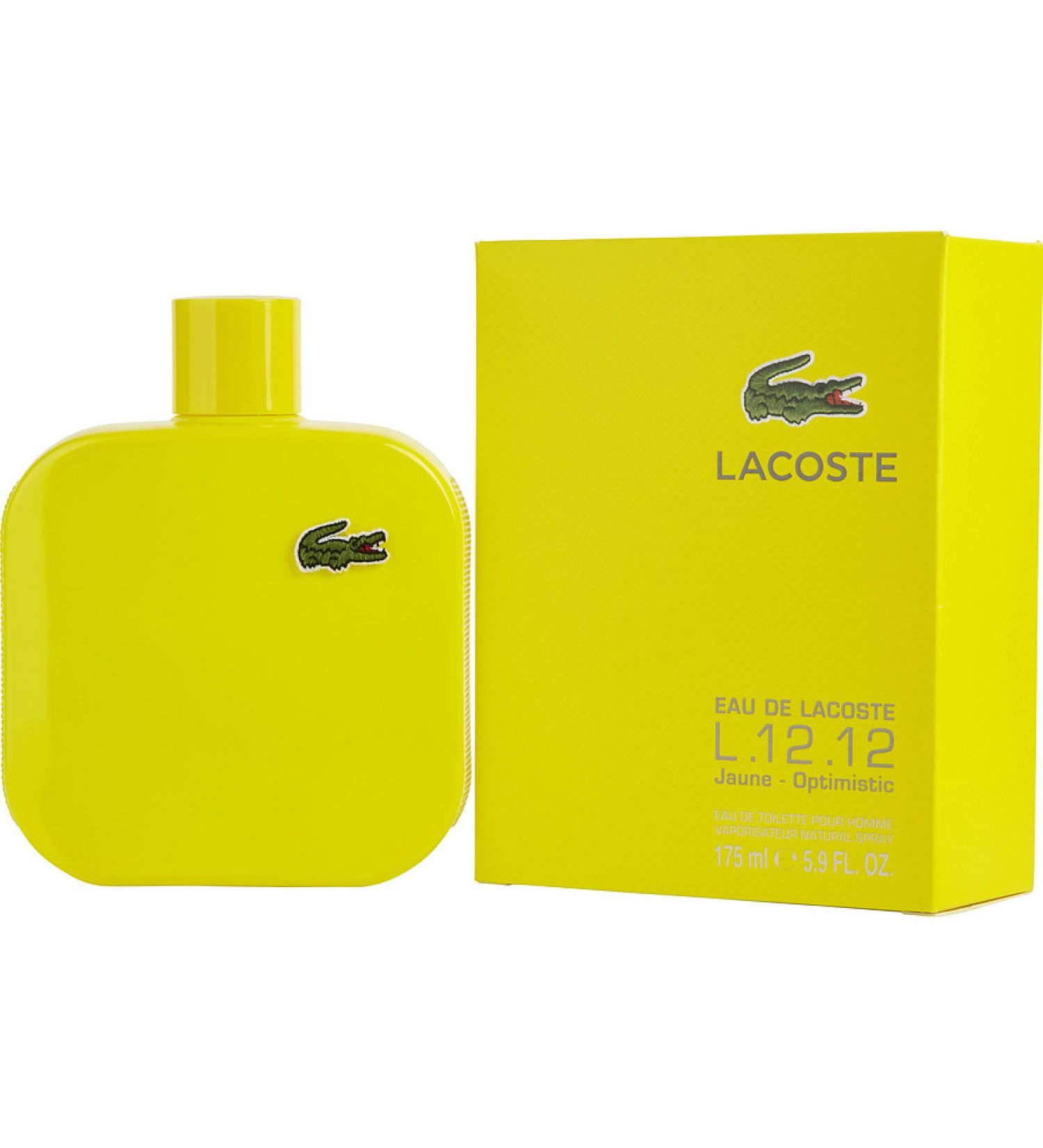 LACOSTE EAU DE LACOSTE L.12.12 JAUNE by Lacoste - OPTIMISTIC EDT SPRAY 5.9 OZ - MEN