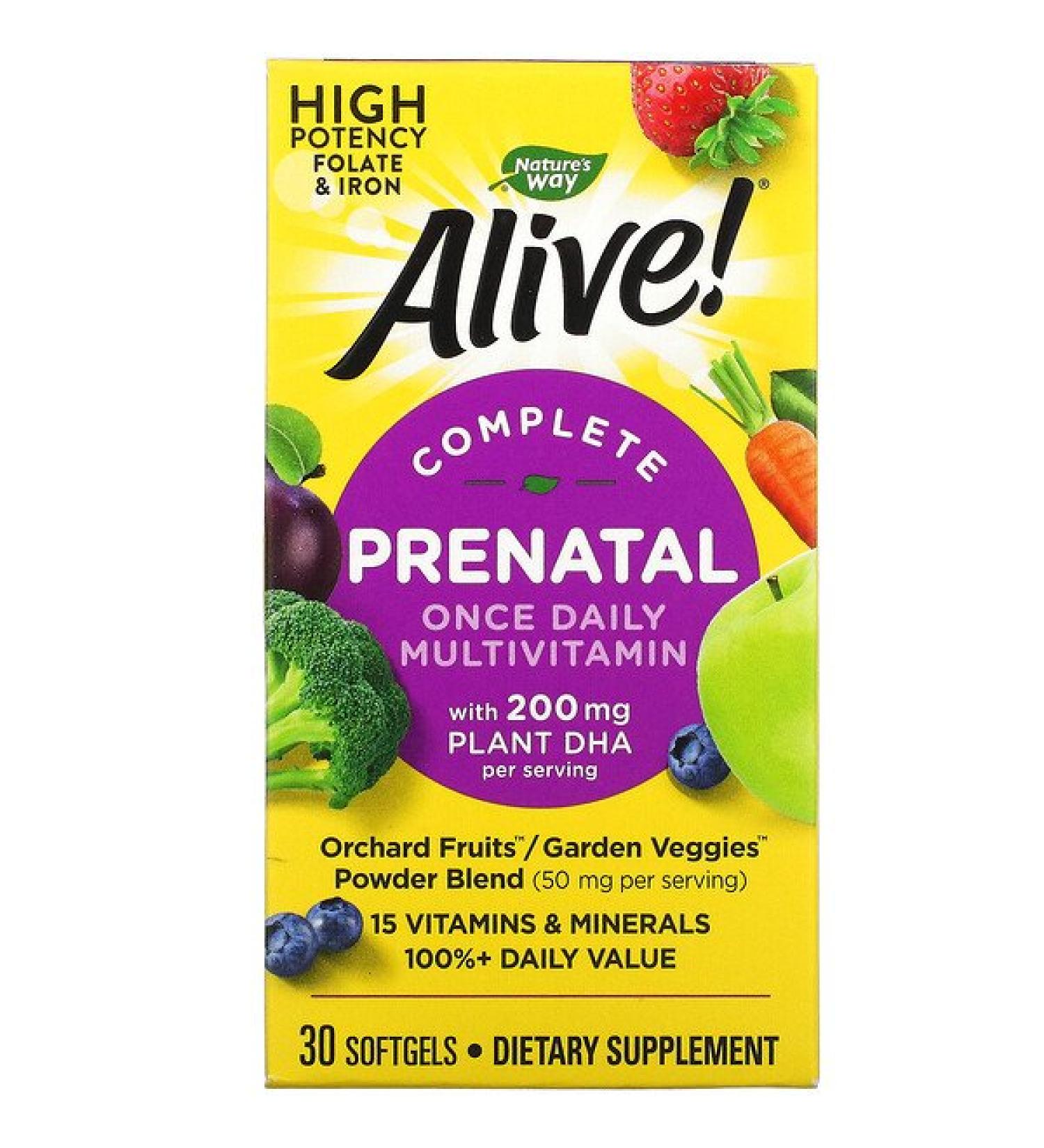 Nature's Way Alive! Complete Prenatal Once Daily Multivitamin 30 Softgels