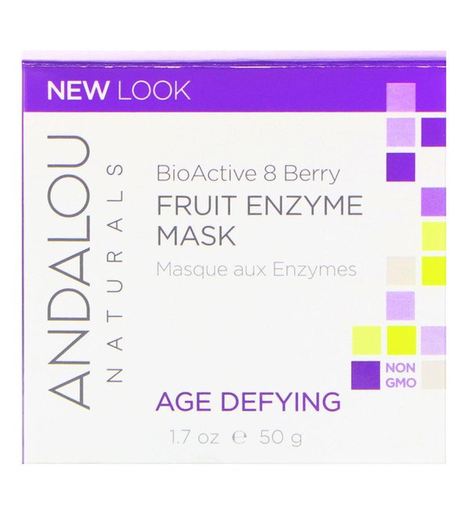 Andalou Naturals Fruit Enzyme Mask BioActive 8 Berry Age Defying 1.7 oz (50 g)