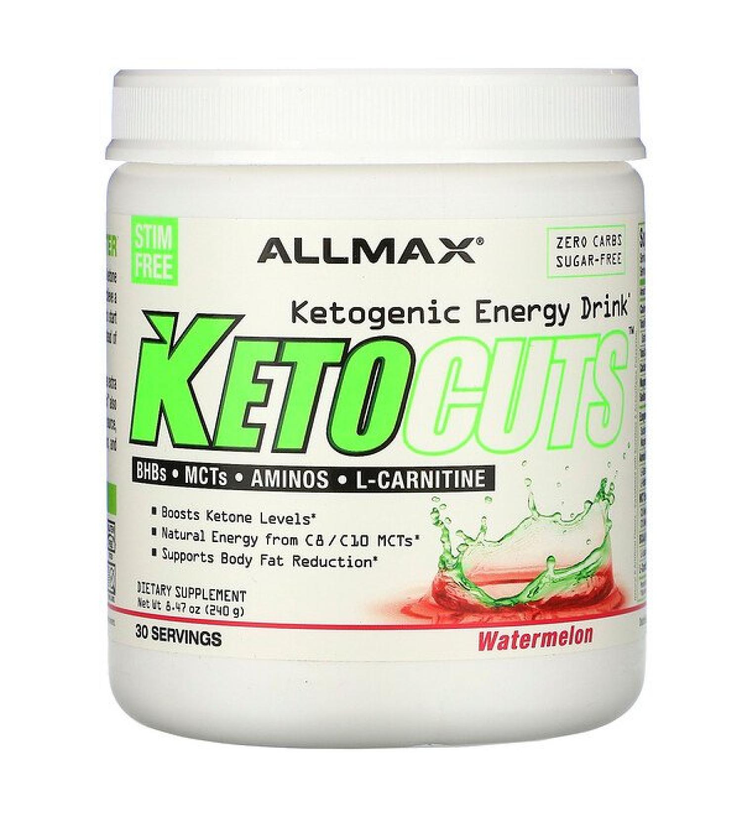 ALLMAX Nutrition KetoCuts Ketogenic Energy Drink Watermelon 8.47 oz (240 g)