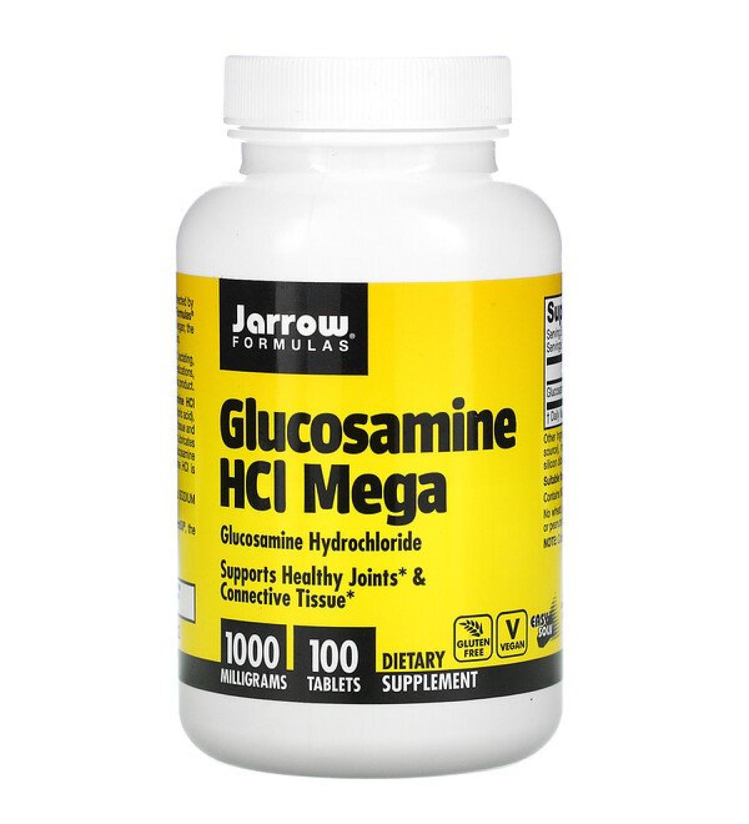 Jarrow Formulas Glucosamine HCI Mega 1000 mg 100 Tablets