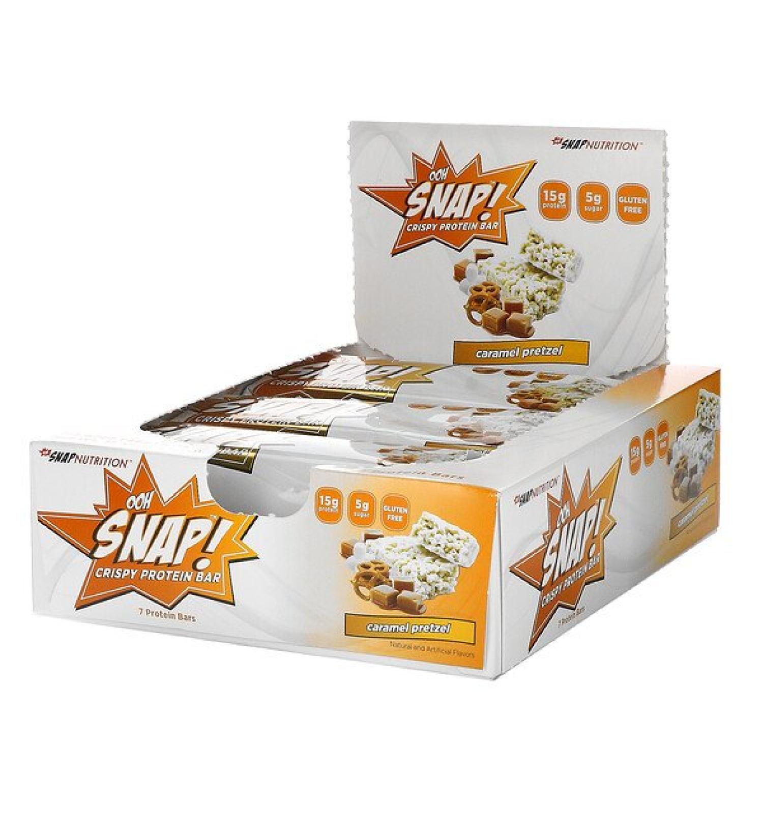 OOH Snap! Crispy Protein Bar Caramel Pretzel 7 Bars 1.62 oz (46 g) Each