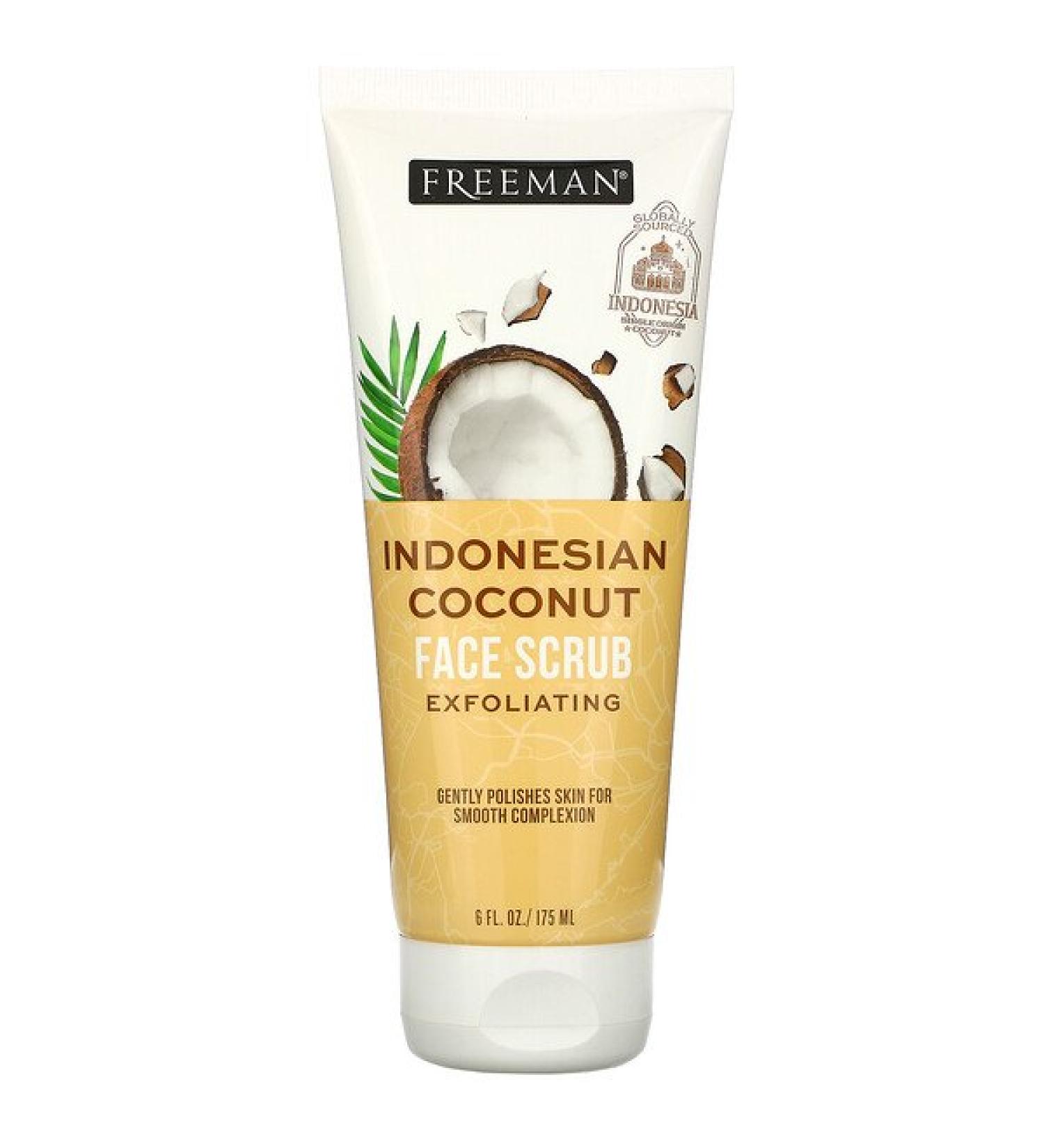 Freeman Beauty Exfoliating Face Scrub Indonesian Coconut 6 fl oz (175 ml)