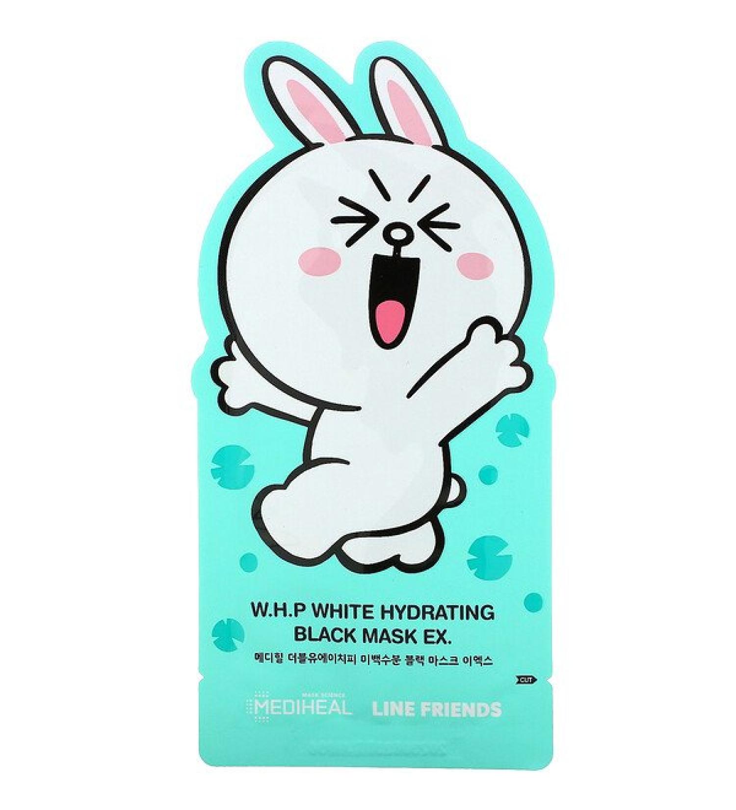 Mediheal Line Friends W.H.P White Hydrating Black Beauty Mask EX 1 Sheet 25 ml