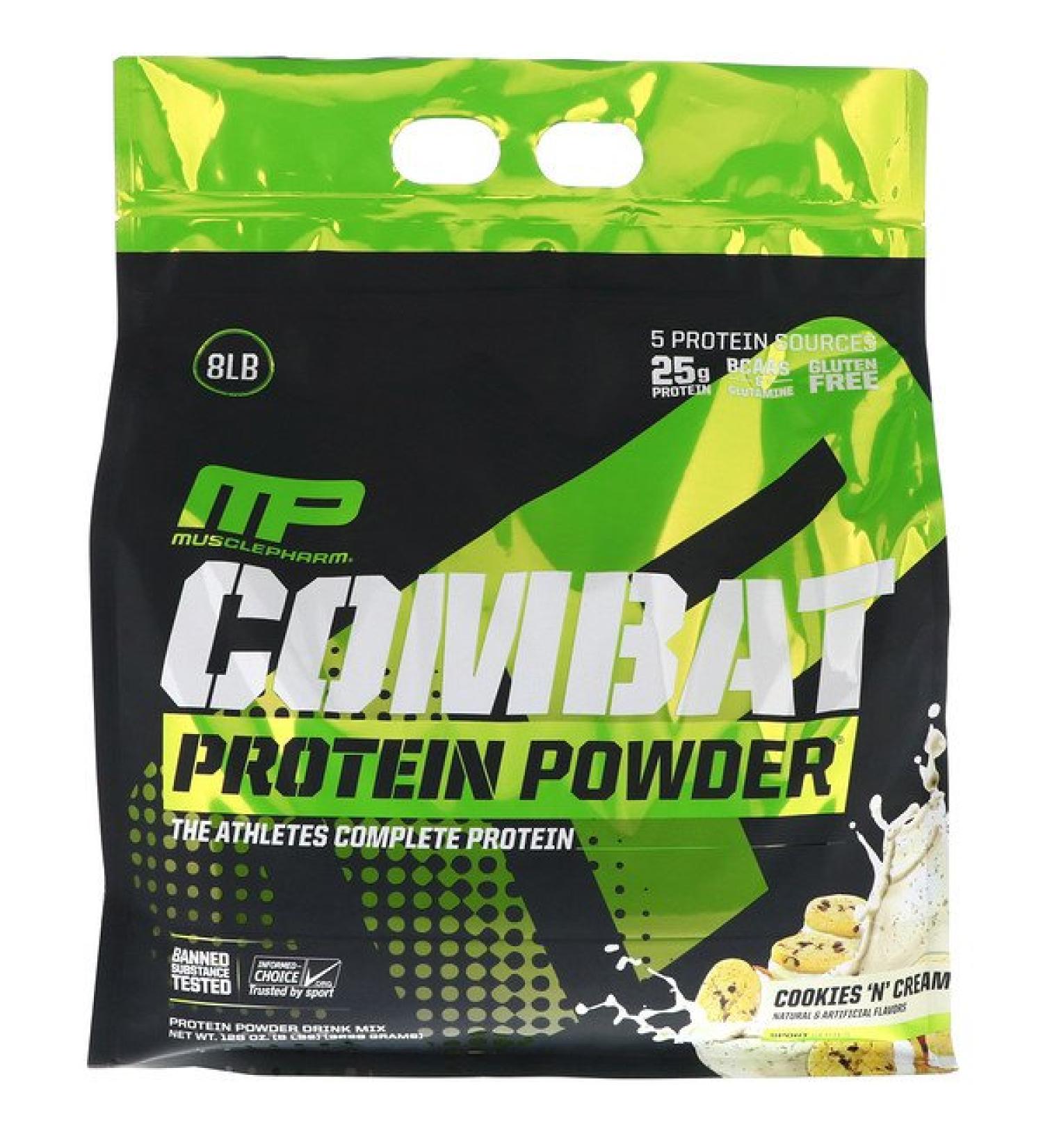 MusclePharm Combat Protein Powder Cookies 'N' Cream 8 lbs (3629 g)