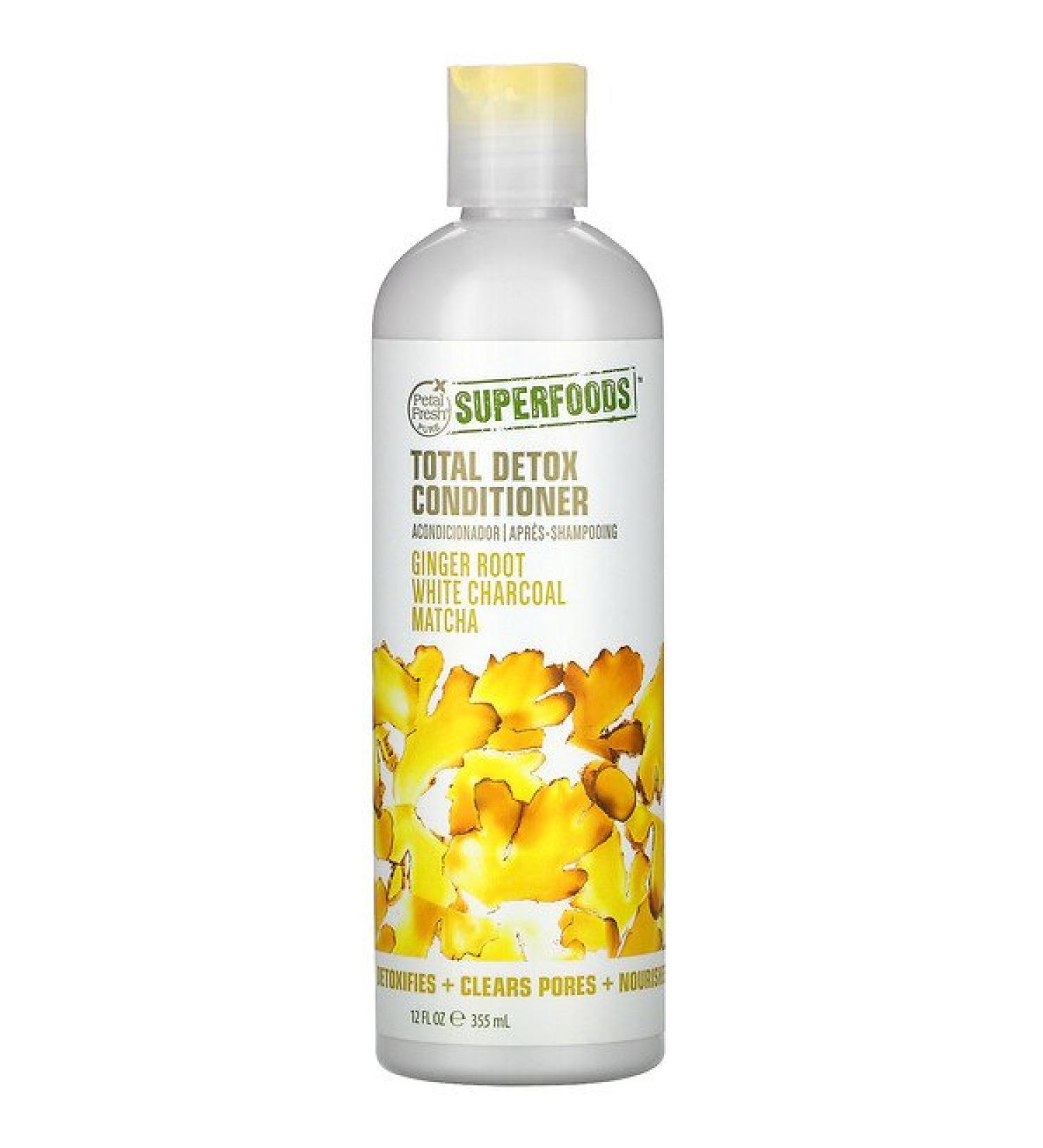Petal Fresh Total Detox Conditioner Ginger Root White Charcoal Matcha 12 fl oz (355 ml)