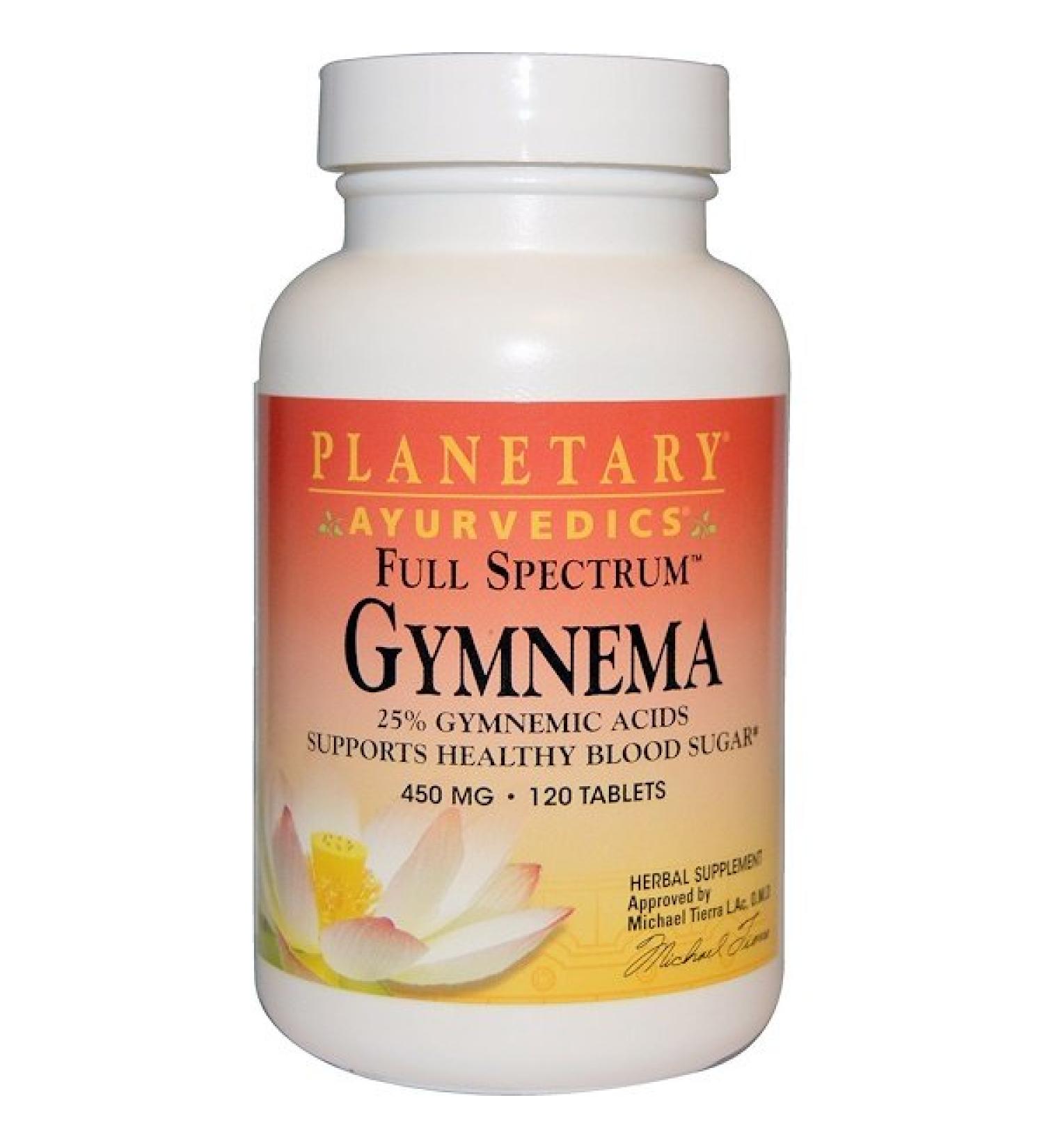 Planetary Herbals Ayurvedics Full Spectrum Gymnema 450 mg 120 Tablets
