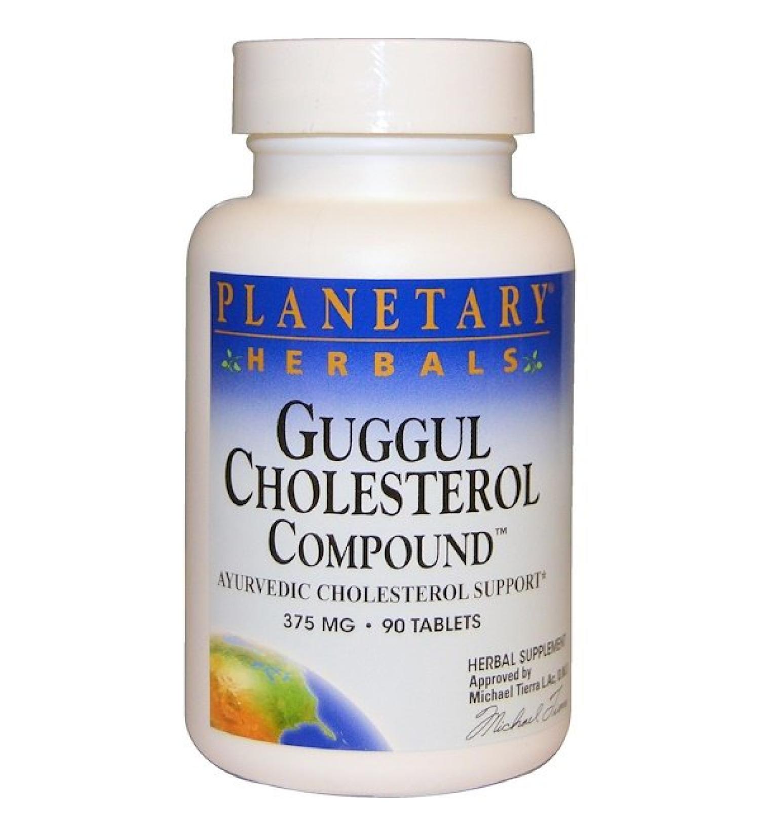 Planetary Herbals Guggul Cholesterol Compound 375 mg 90 Tablets