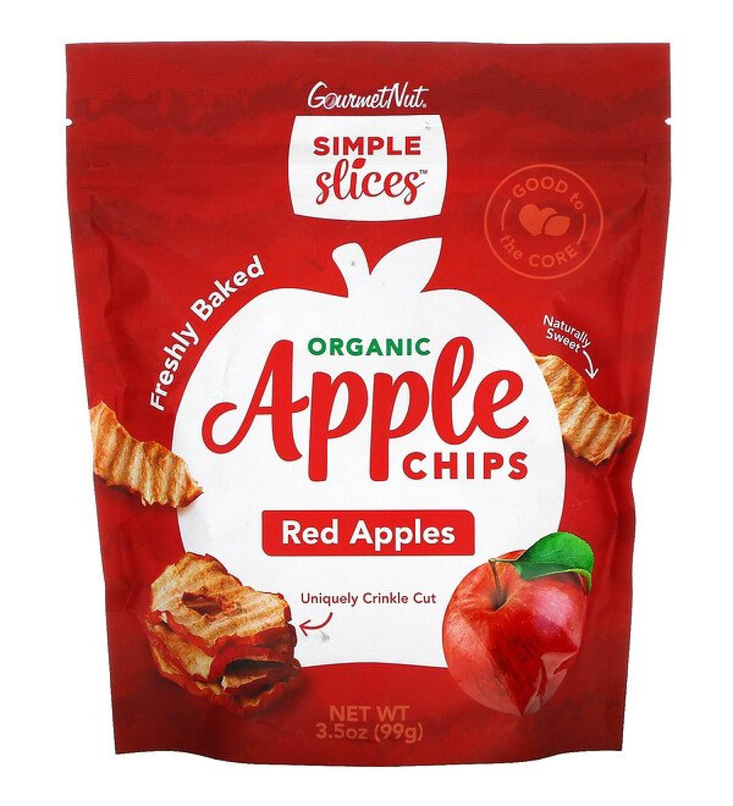 Simple Slices Organic Apple Chips Red Apples 3.5 oz (99 g)