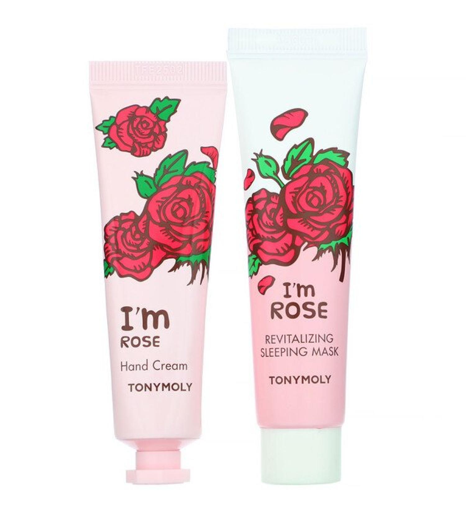 Tony Moly I'm Rose Beauty Mask & Hand Cream Set 4 Piece Set