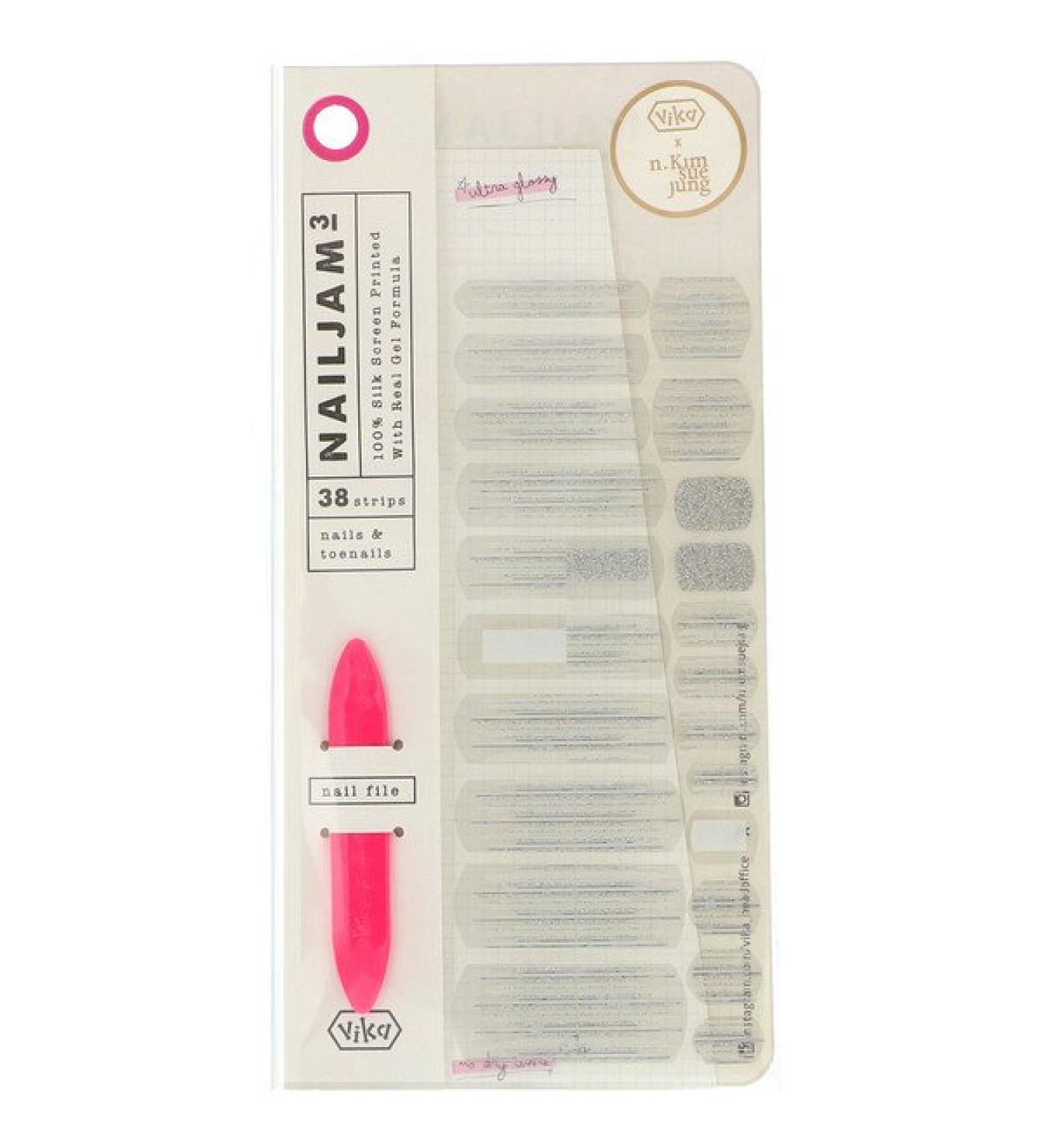 Vika Nailjam Gel Nail Strips For Nails & Toenails You Shine Today X 38 Strips