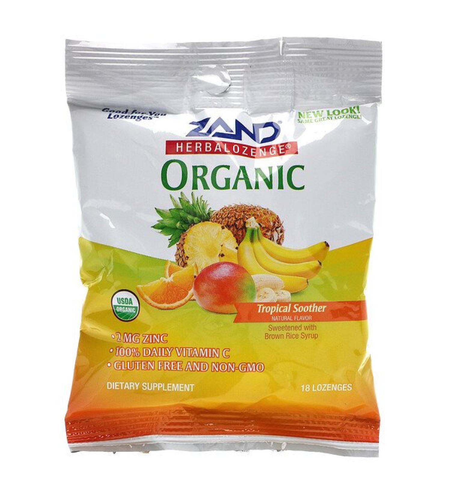Zand Organic Herbalozenge Tropical Soother 18 Lozenges