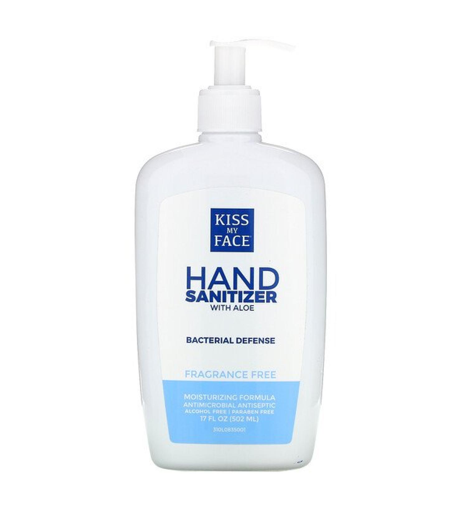 Kiss My Face Hand Sanitizer with Aloe Fragrance Free 17 fl oz (502 ml)