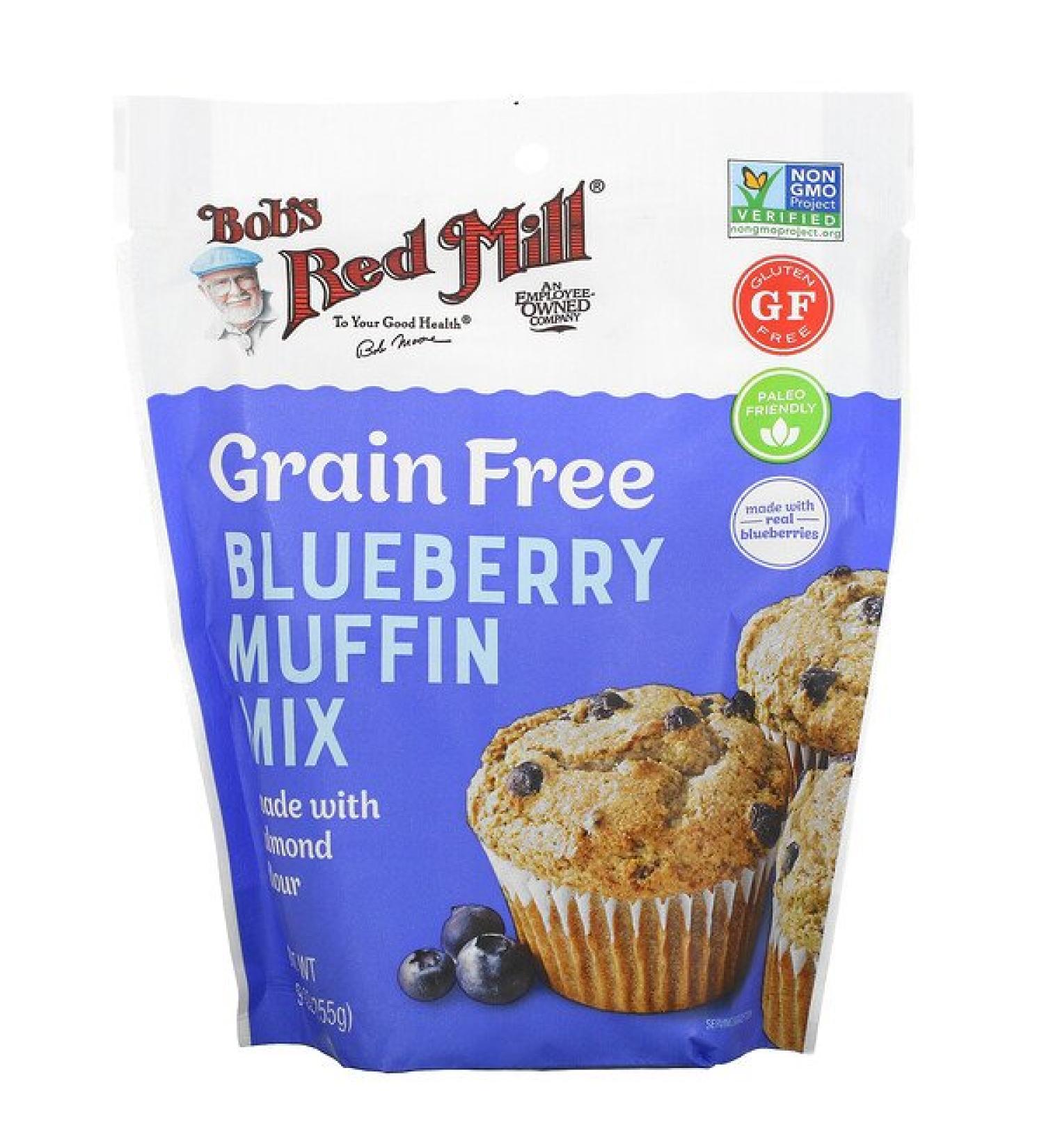 Bob's Red Mill Grain Free Blueberry Muffin Mix Made With Almond Flour 9 oz (255 g)