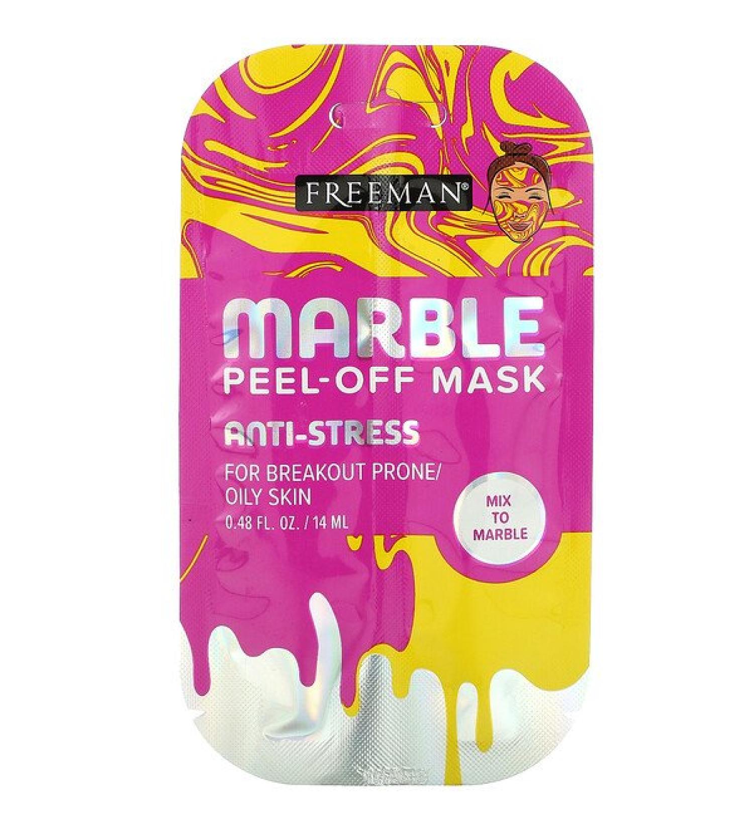 Freeman Beauty Marble Peel-Off Beauty Mask Anti-Stress 1 Mask 0.48 fl oz (14 ml)