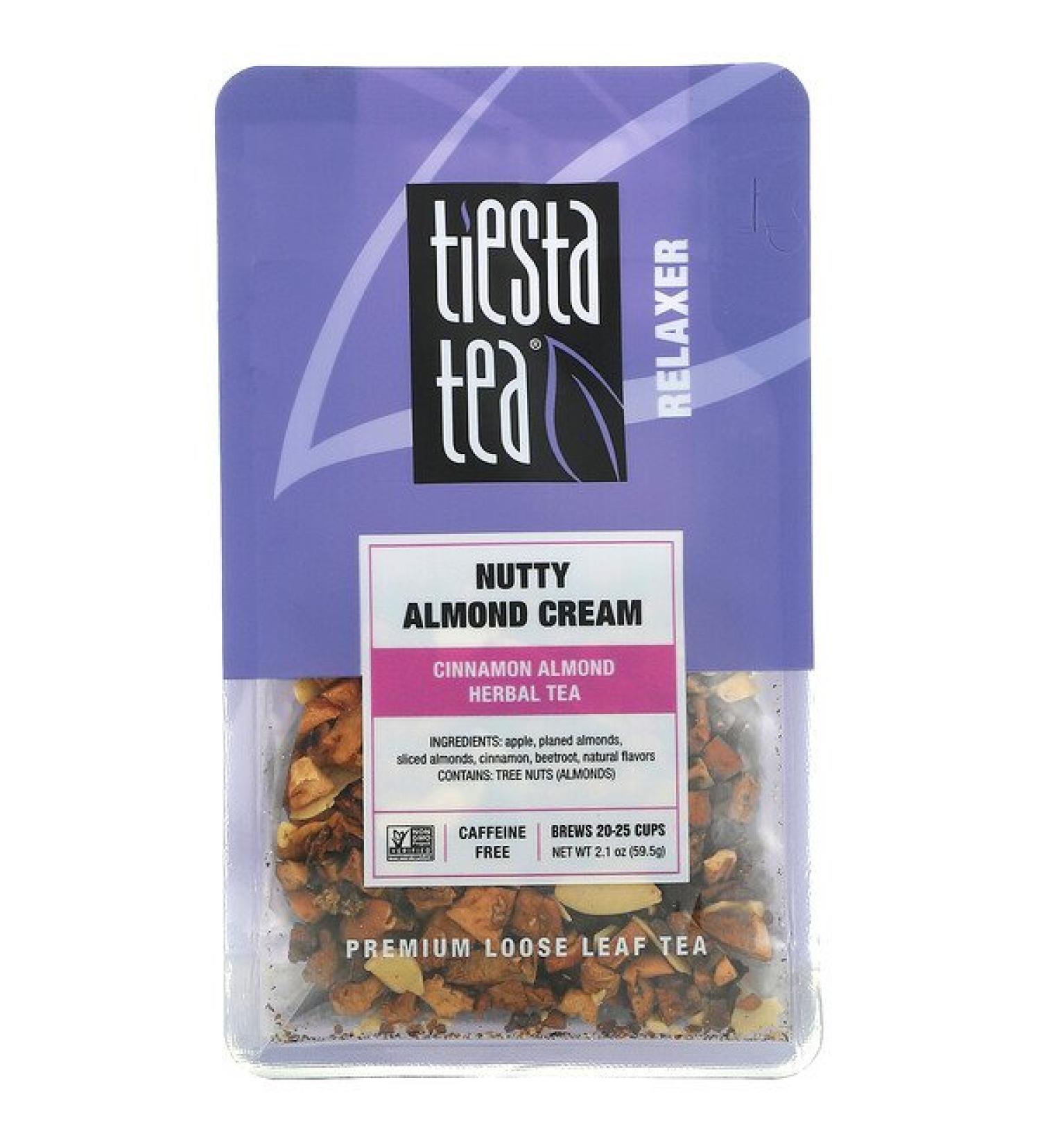 Tiesta Tea Company Premium Loose Leaf Tea Nutty Almond Cream Caffeine Free  2.1 oz (59.5 g)