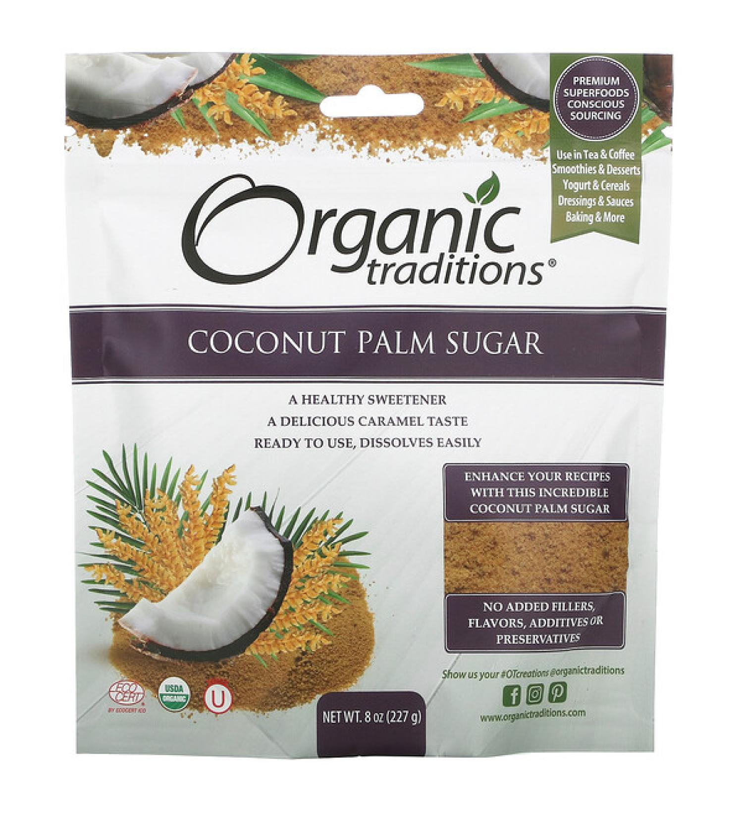 Organic Traditions Coconut Palm Sugar 8 oz (227 g)