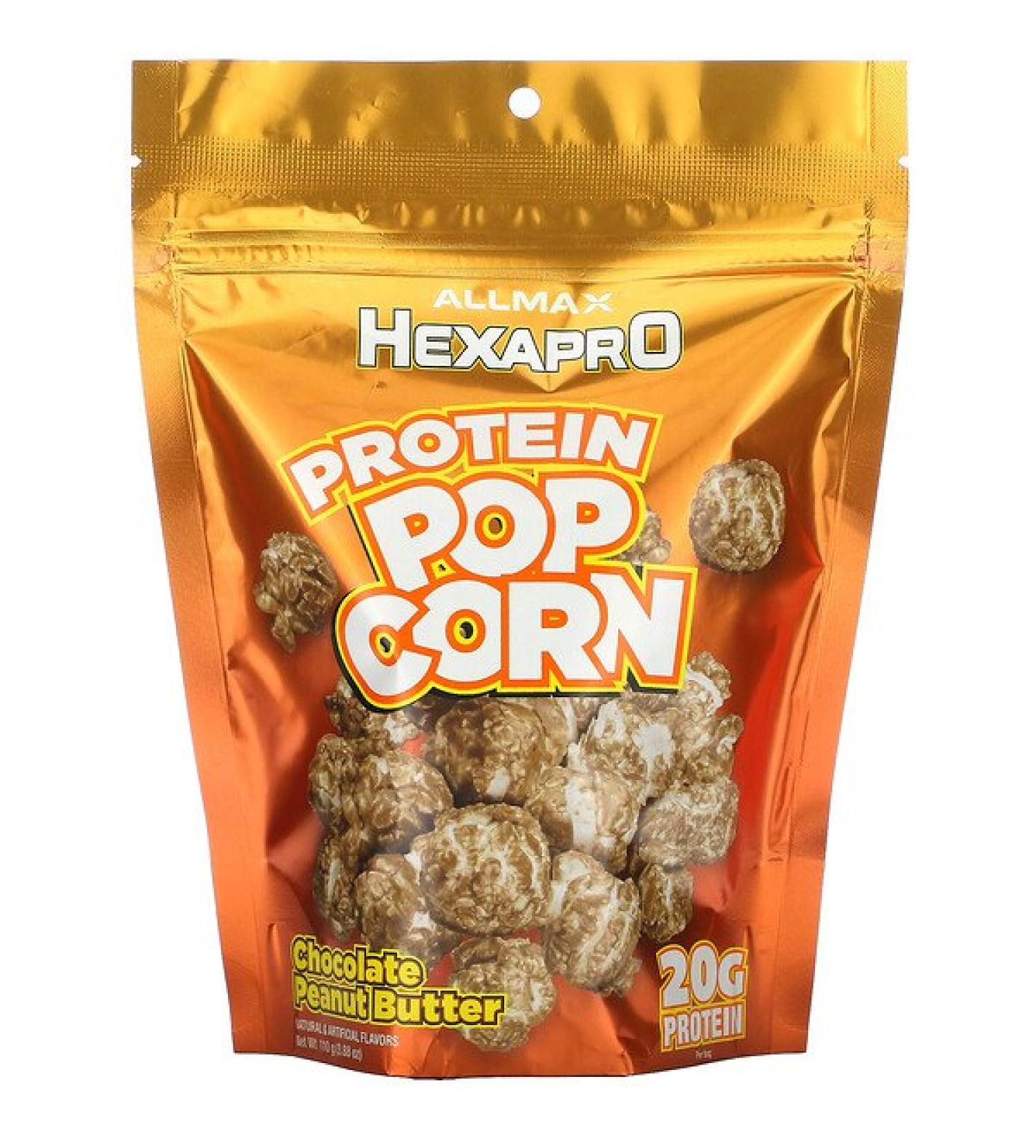 ALLMAX Nutrition HEXAPRO Protein Popcorn Chocolate Peanut Butter 3.88 oz (110 g)