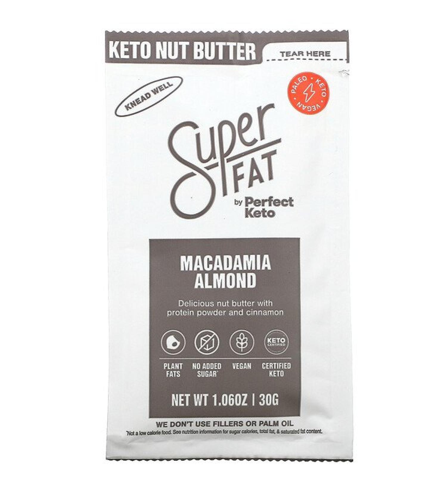 SuperFat Keto Nut Butter Macadamia Almond 1.06 oz (30 g)