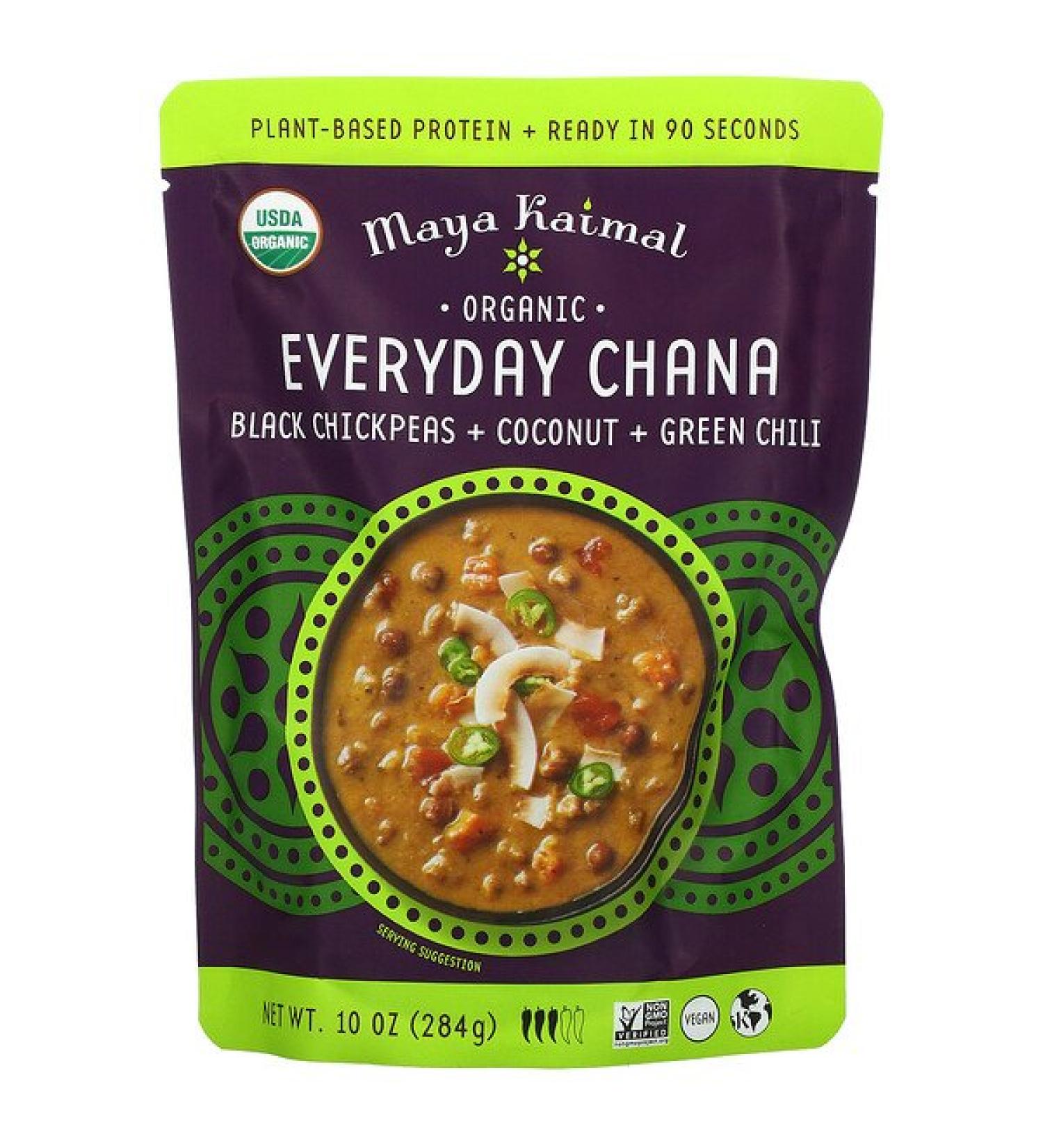 Maya Kaimal Organic Everyday Chana Black Chickpeas + Coconut + Green Chili 10 oz (284 g)