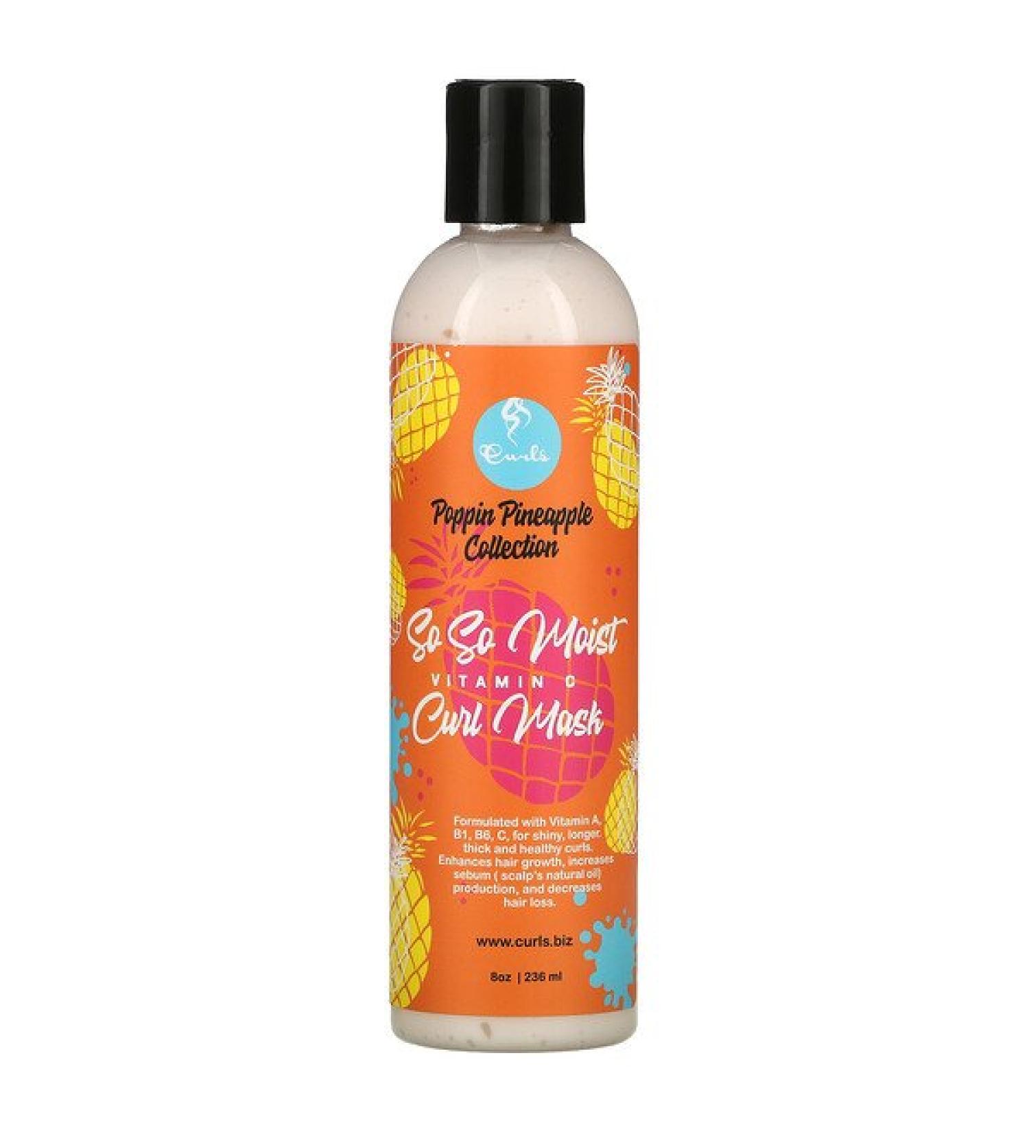 Curls Poppin Pineapple Collection So So Moist Vitamin C Curl Mask 8 oz (236 ml)