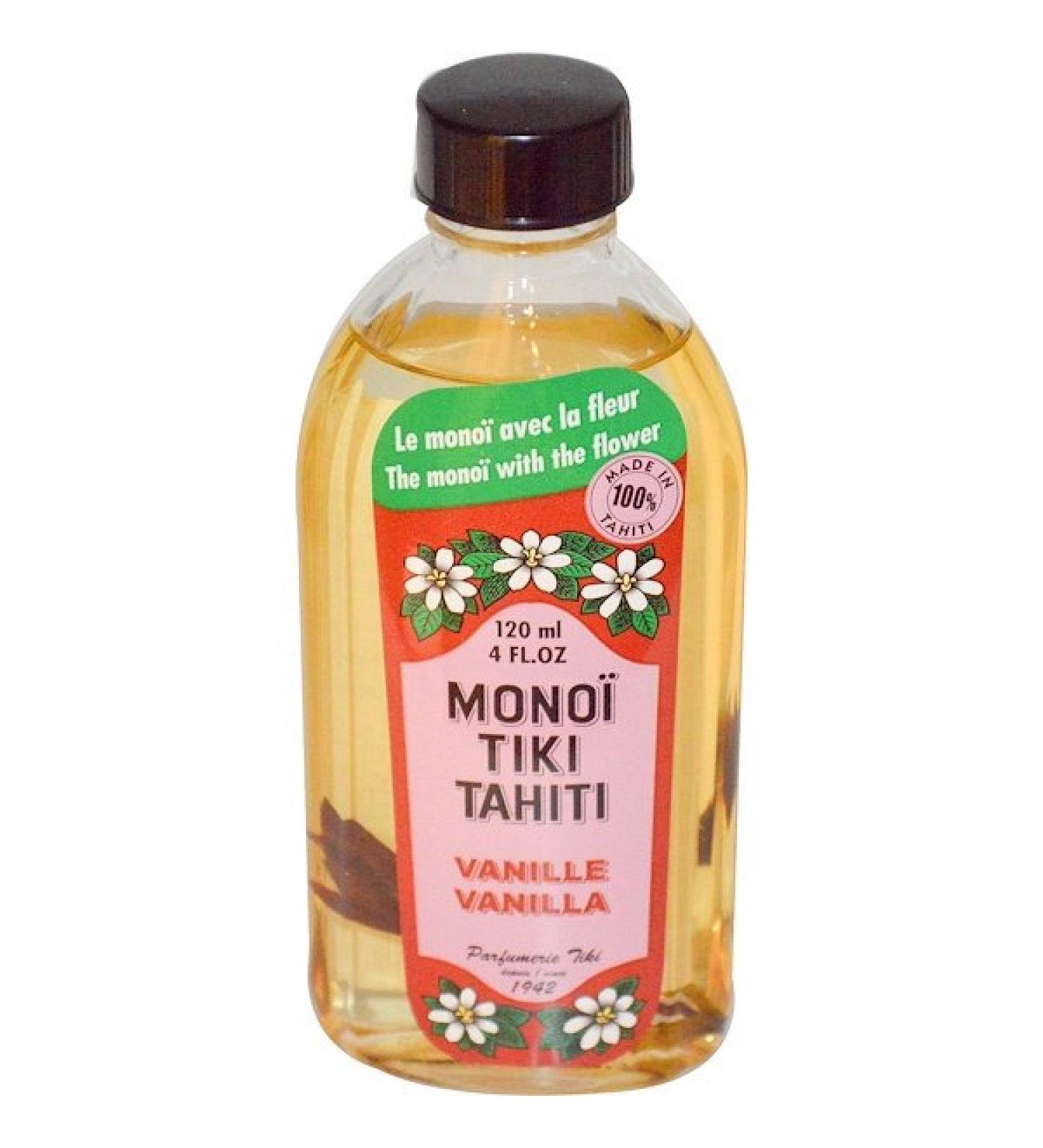 Monoi Tiare Tahiti Coconut Oil Vanilla 4 fl oz (120 ml)