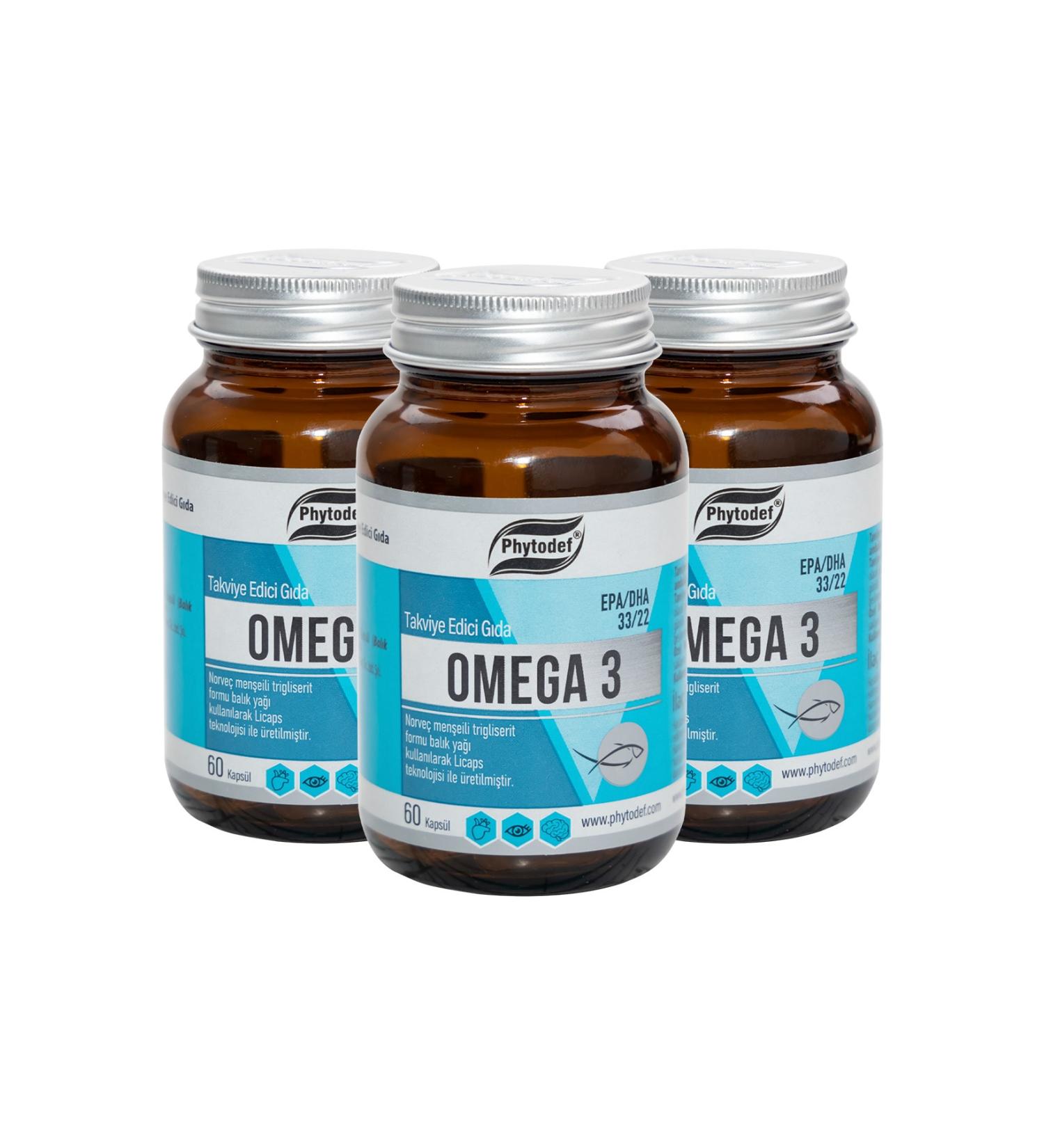 Phytodef Omega 3 Licaps 500mg 60 Capsules 330/220 Norwegian Origin Fish Oil Capsules (fish Gelatin) X3 Pieces - Buy Online on GoSupps.com