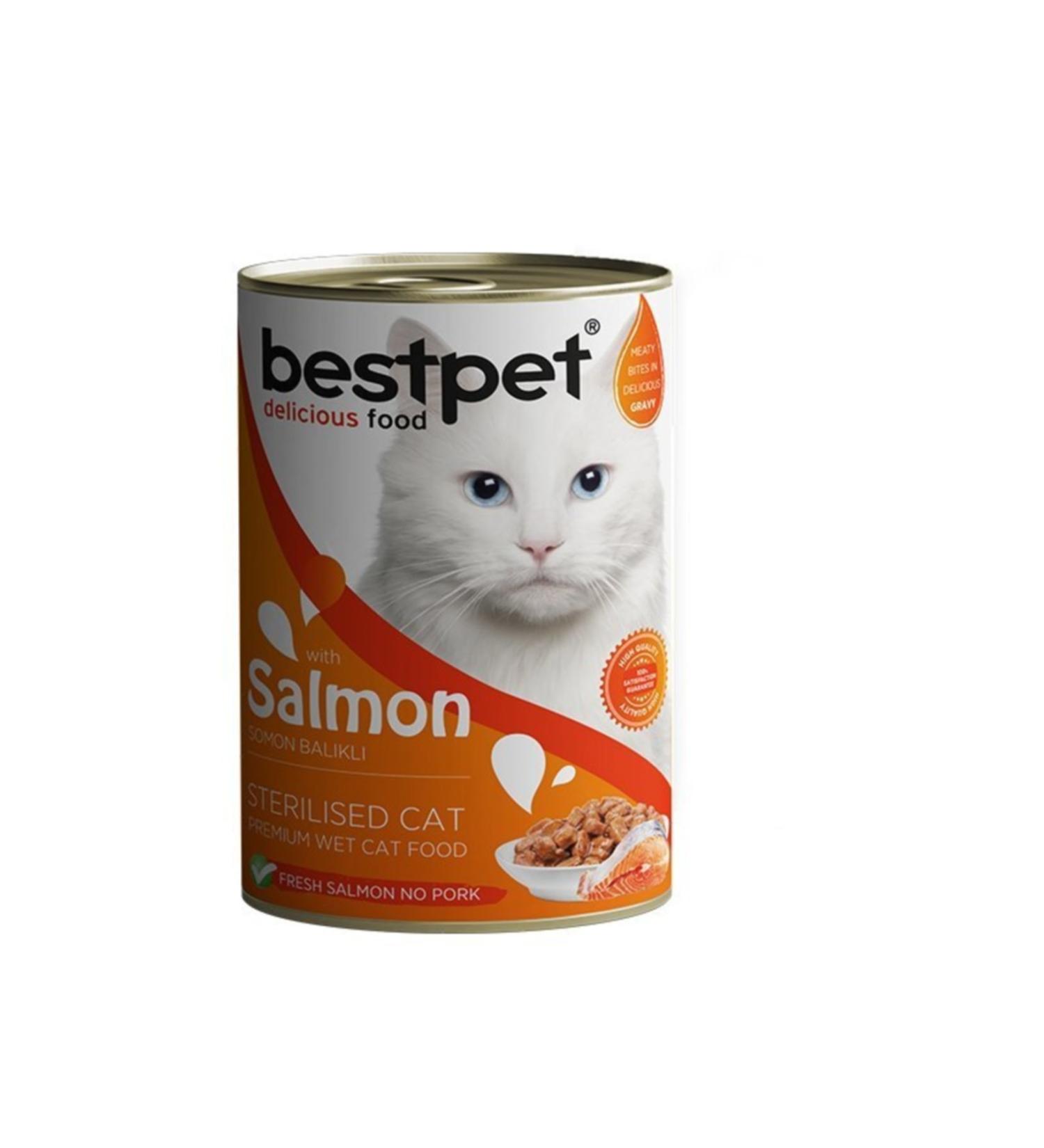 Bestpet Sterilized Salmon Canned Cat Food 400gr