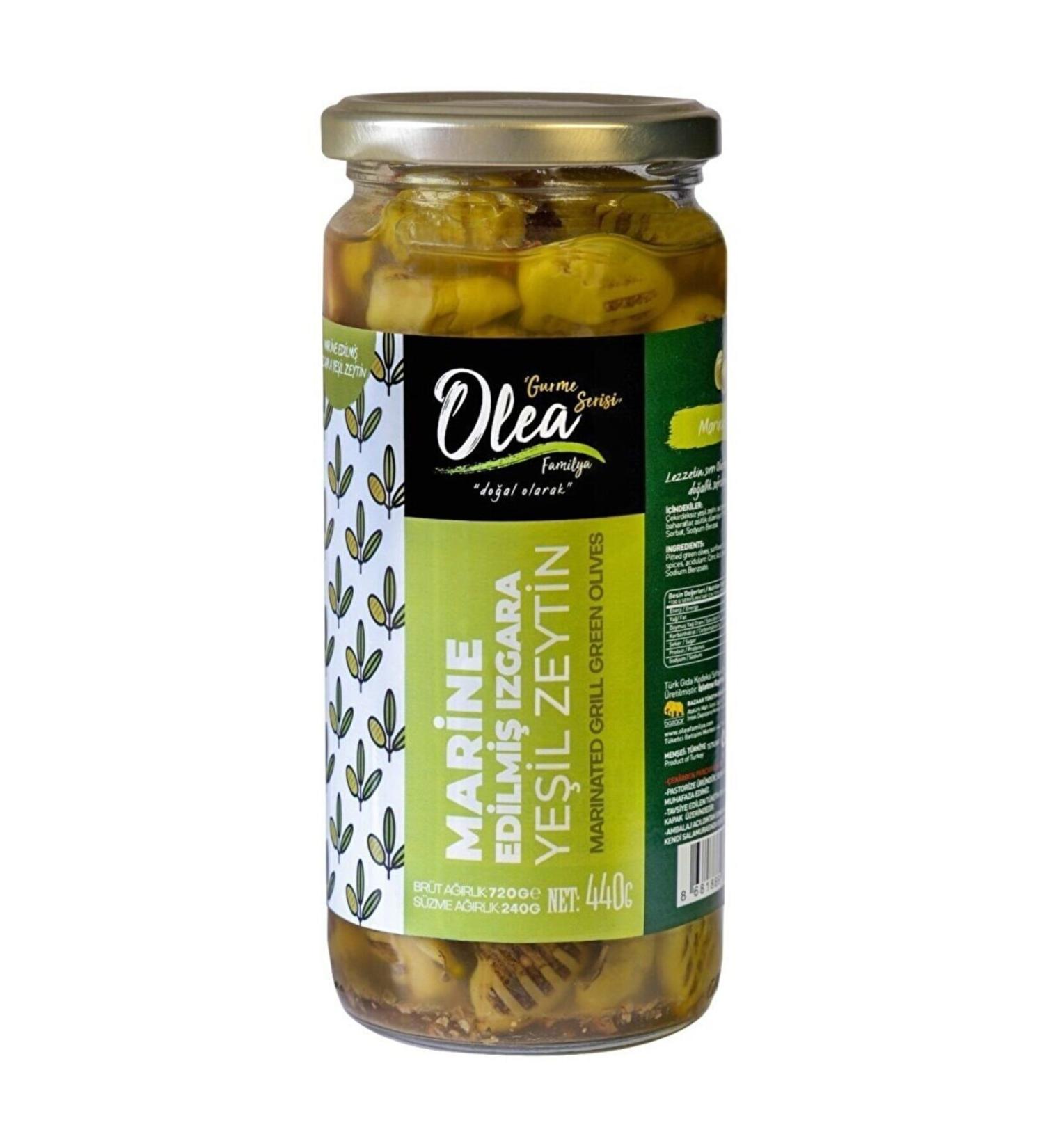 Olea Family Marinated Green Olives Grilled 440 Gr
