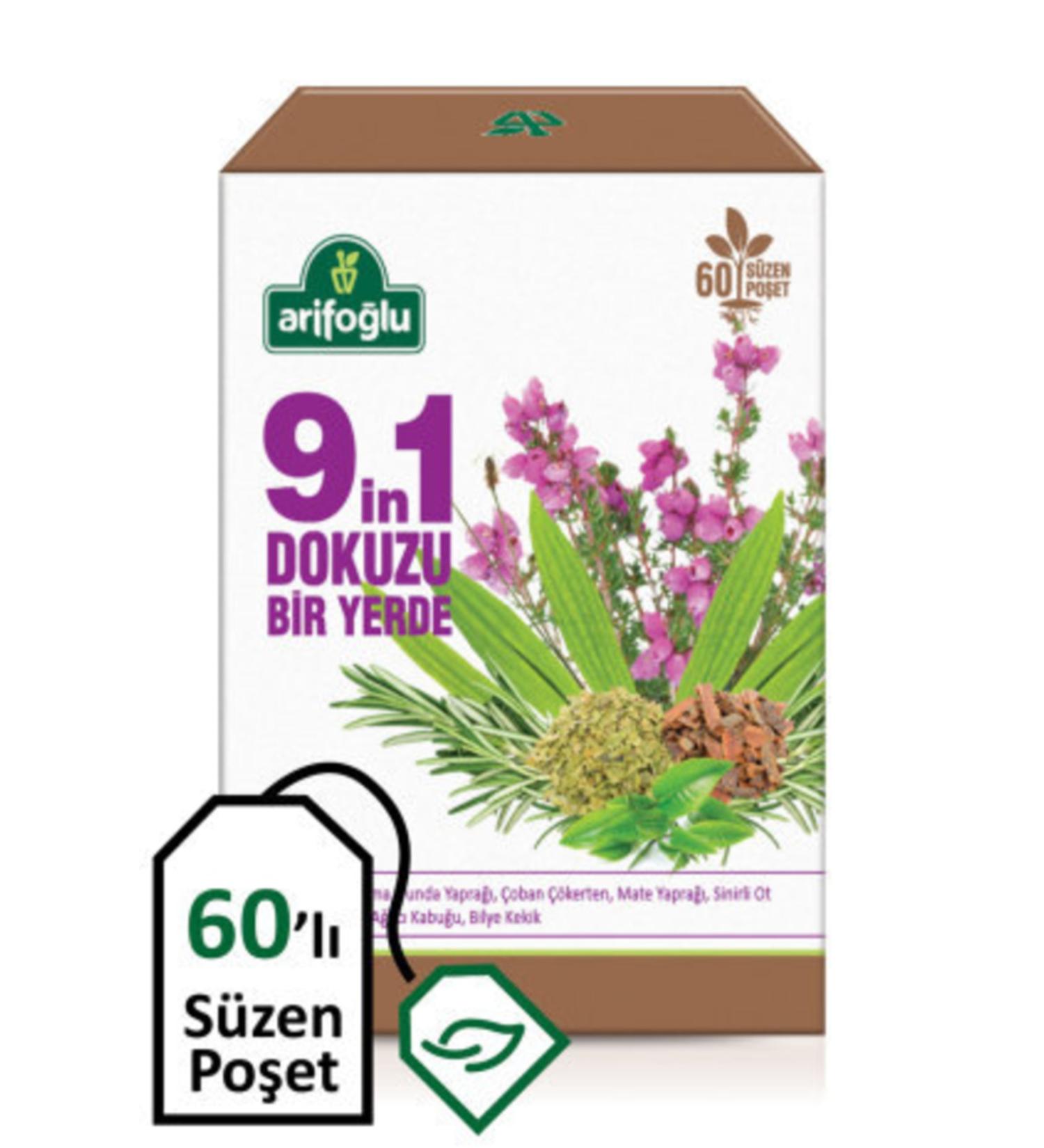 Arifo lu Nine in One 9in1 Form Tea 60 Filtering Tea Bags