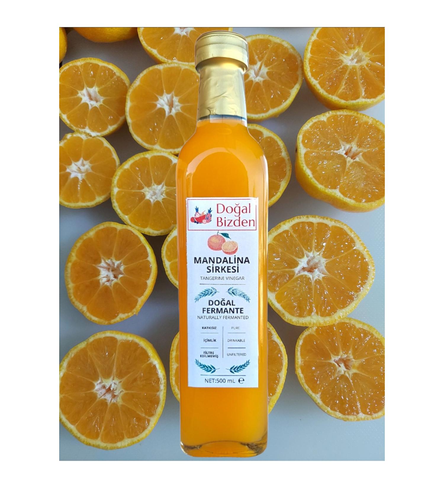 Natural From Us Natural Fermented Tangerine Vinegar Soft Drink Tangerine Cider Vinegar 500ml Glass