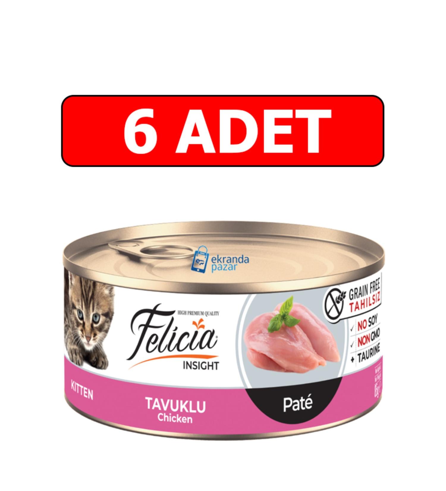 Felicia Pate Chicken Kitten Canned Grain-Free 85 gr X 6 Pieces