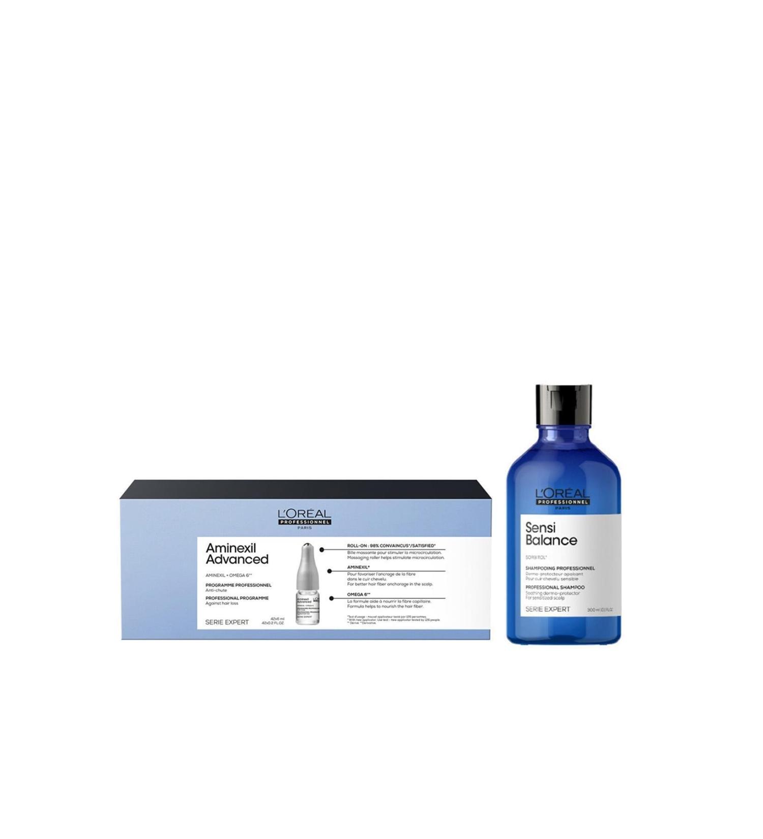 L'oreal Professionnel Loreal Aminexil Anti-Hair Loss Serum 42x6 Ml + Sensi Balance Shampoo 300 Ml
