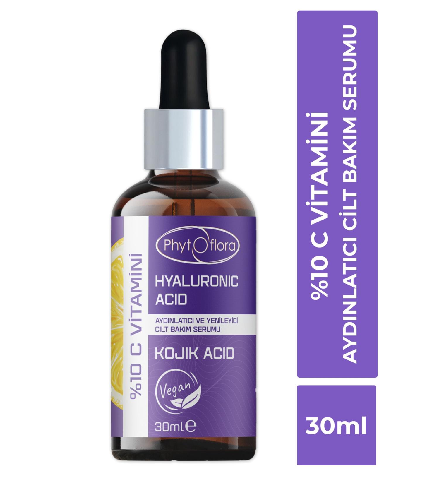 Phytoflora Vitamin C Brightening Serum (VITAMIN C HYALURONIC ACID) 30 ml - Buy Online on GoSupps.com