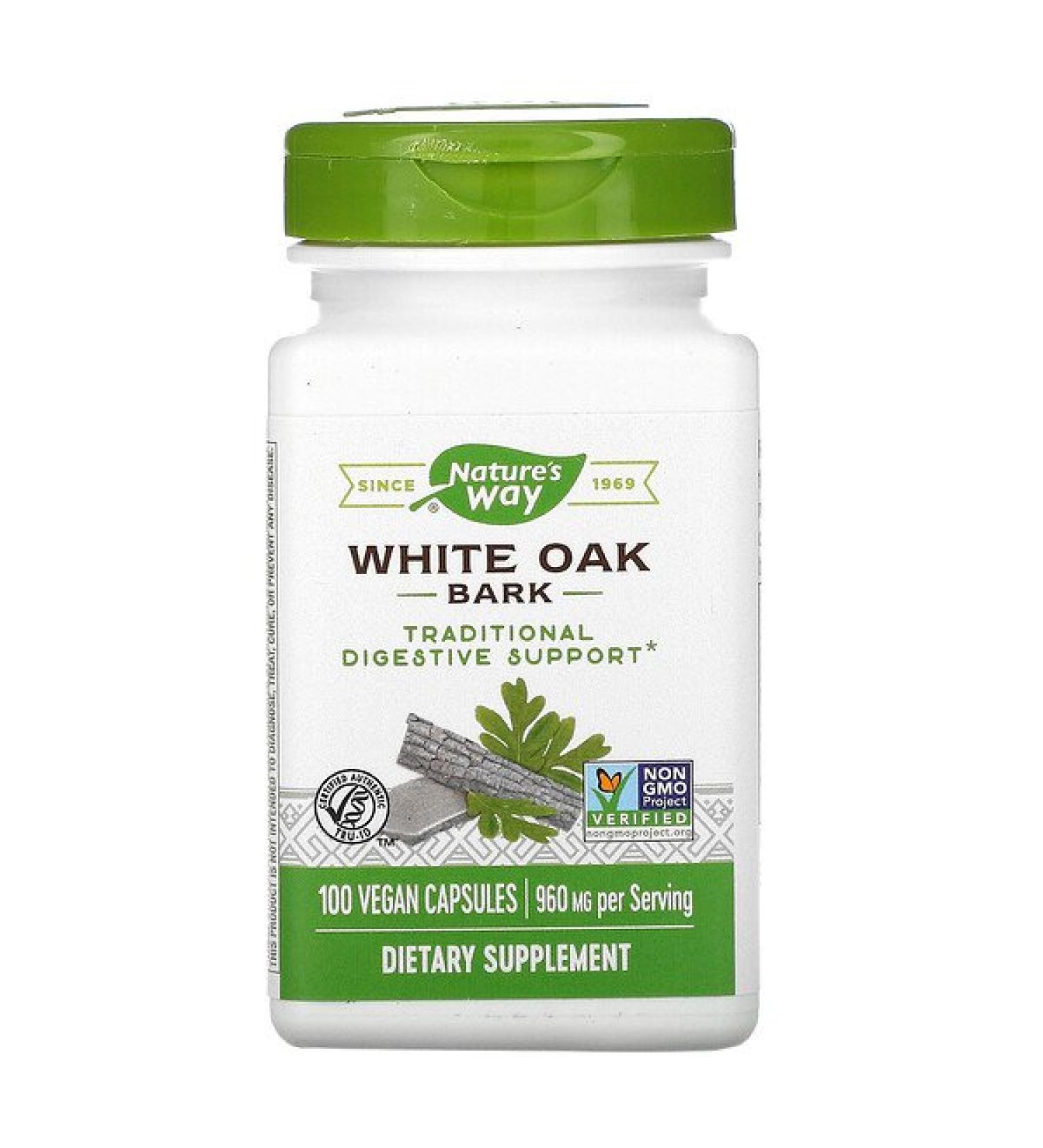 Nature's Way White Oak Bark 960 mg 100 Vegan Capsules