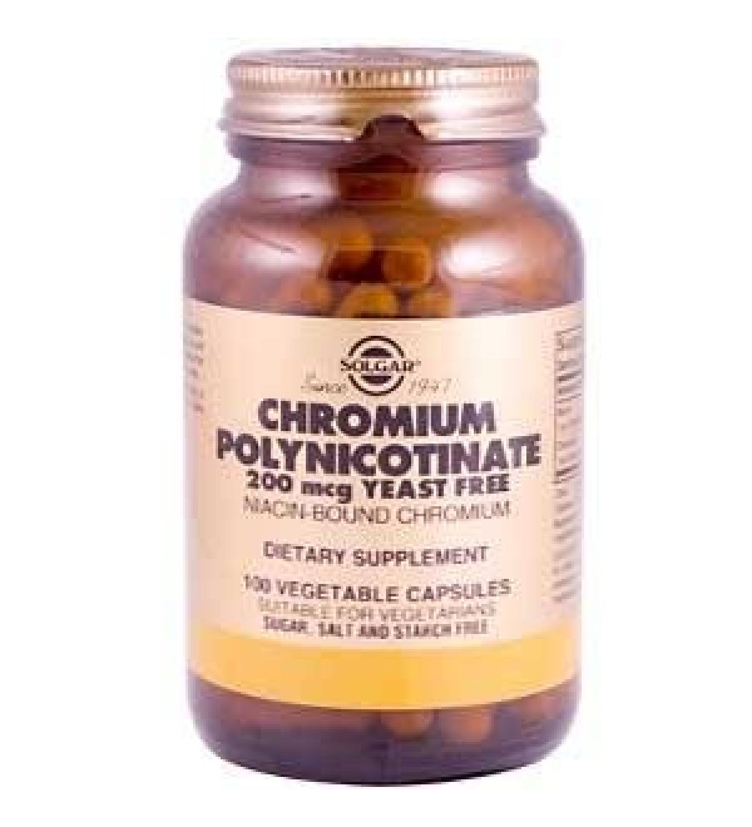 Chromium Polynicotinate 200mcg 100 Vcaps