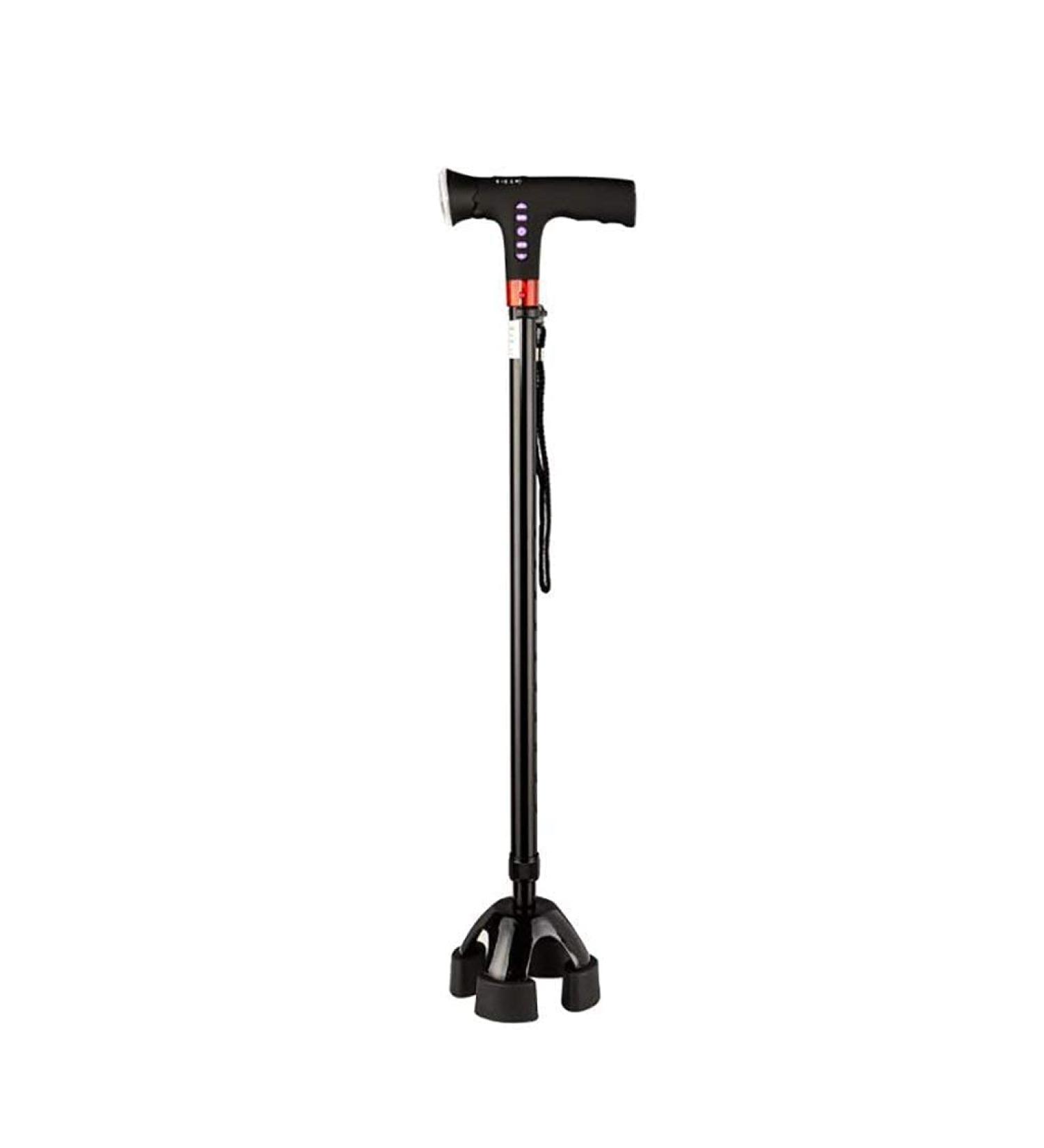 Canes Walking Sticks for Elderly Crutches with Black Light Retractable Walking Stick Retractable Range of 64 cm -97 cm - Buy Online on GoSupps.com
