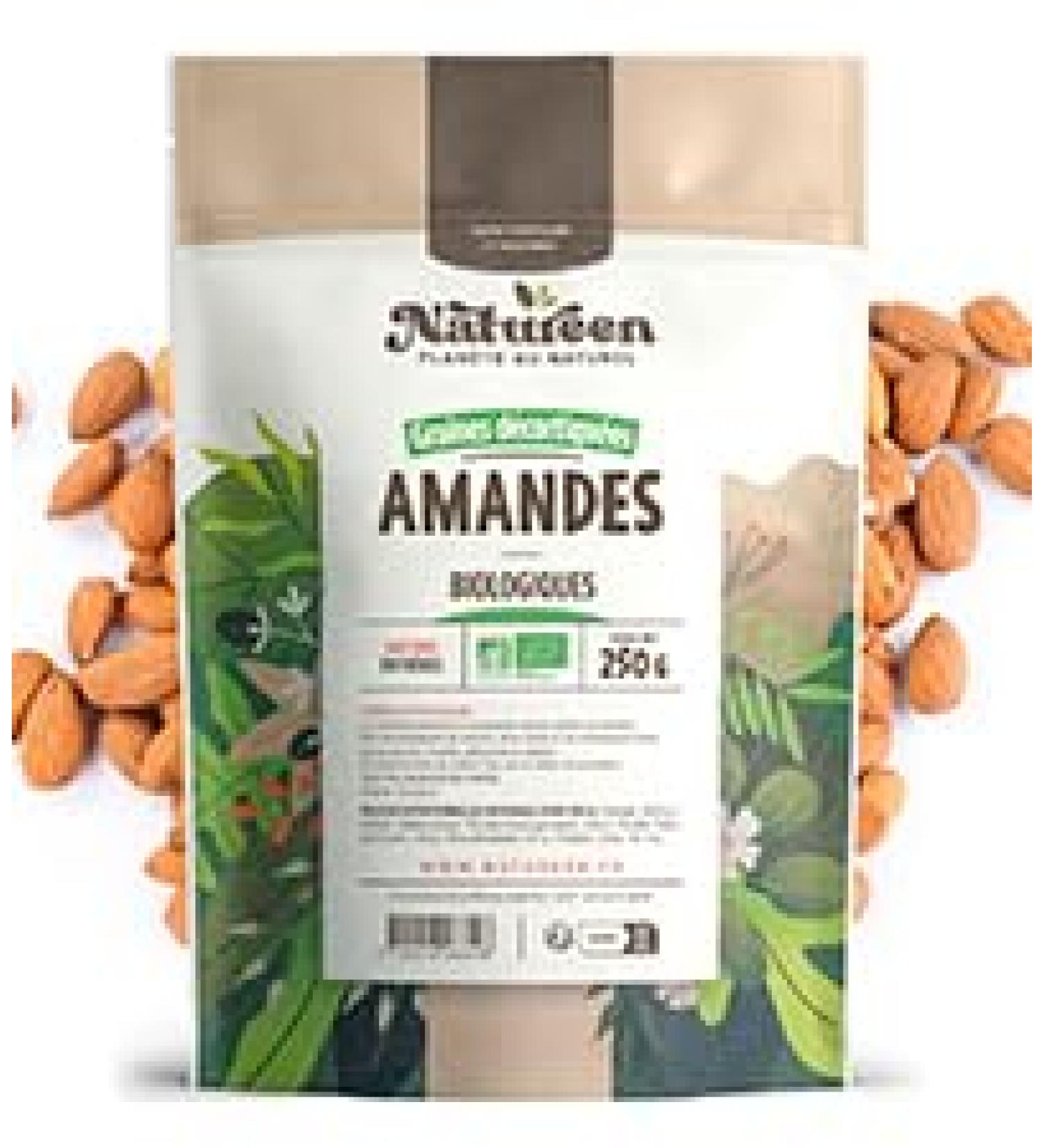  Plan te au Naturel Whole Organic Shelled Almonds - 250g - Buy Online on GoSupps.com