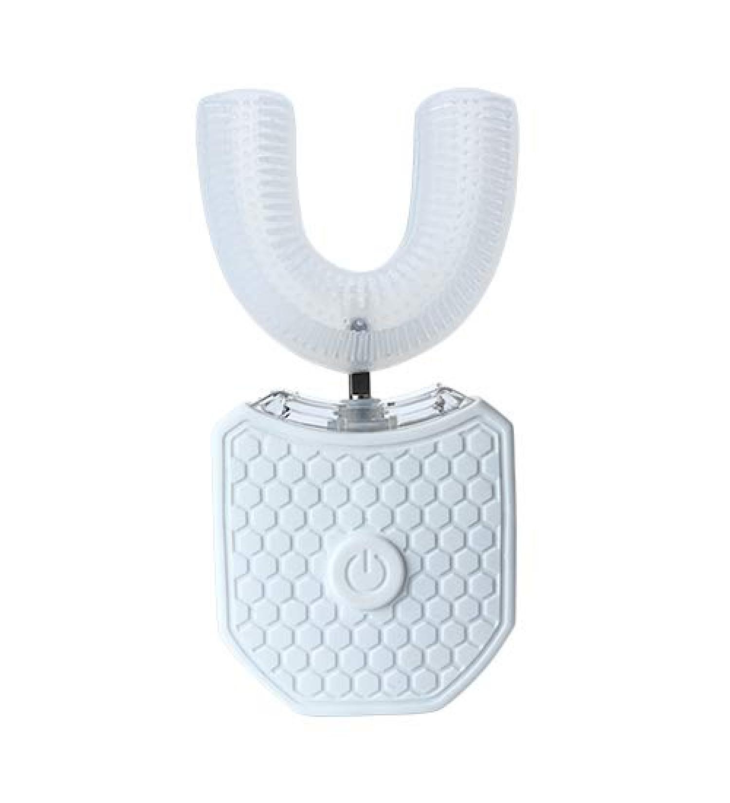 Magentak Automatic Electric Toothbrush for Adults | 360 Degree Ultrasonic | Food Grade Silicone | Electric Travel U Shape Toothbrush | White - Buy Online on GoSupps.com