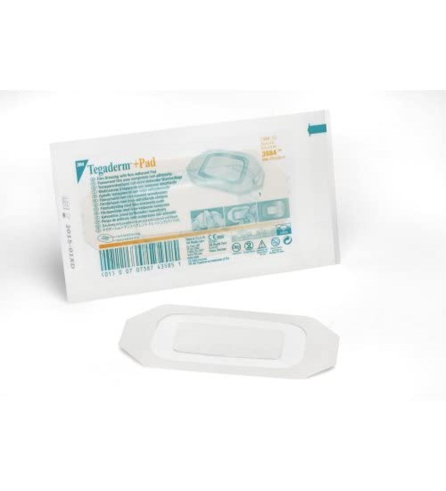 3M tegaderm +Pad Transparent Dressing with Absorbent Pad - 2 3/8 X 4 Dressing  1 X 2 3/8 Pad - Box