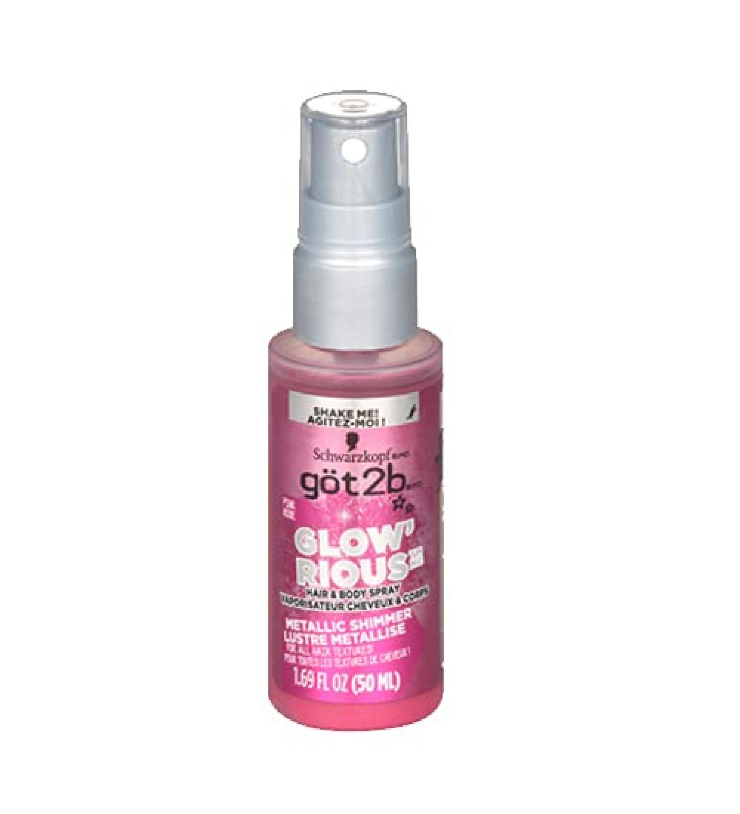 got2b GLOW'RIOUS Metallic Shimmer Hair Glitter & Body Spray - Pink 1.69oz - Buy Online on GoSupps.com