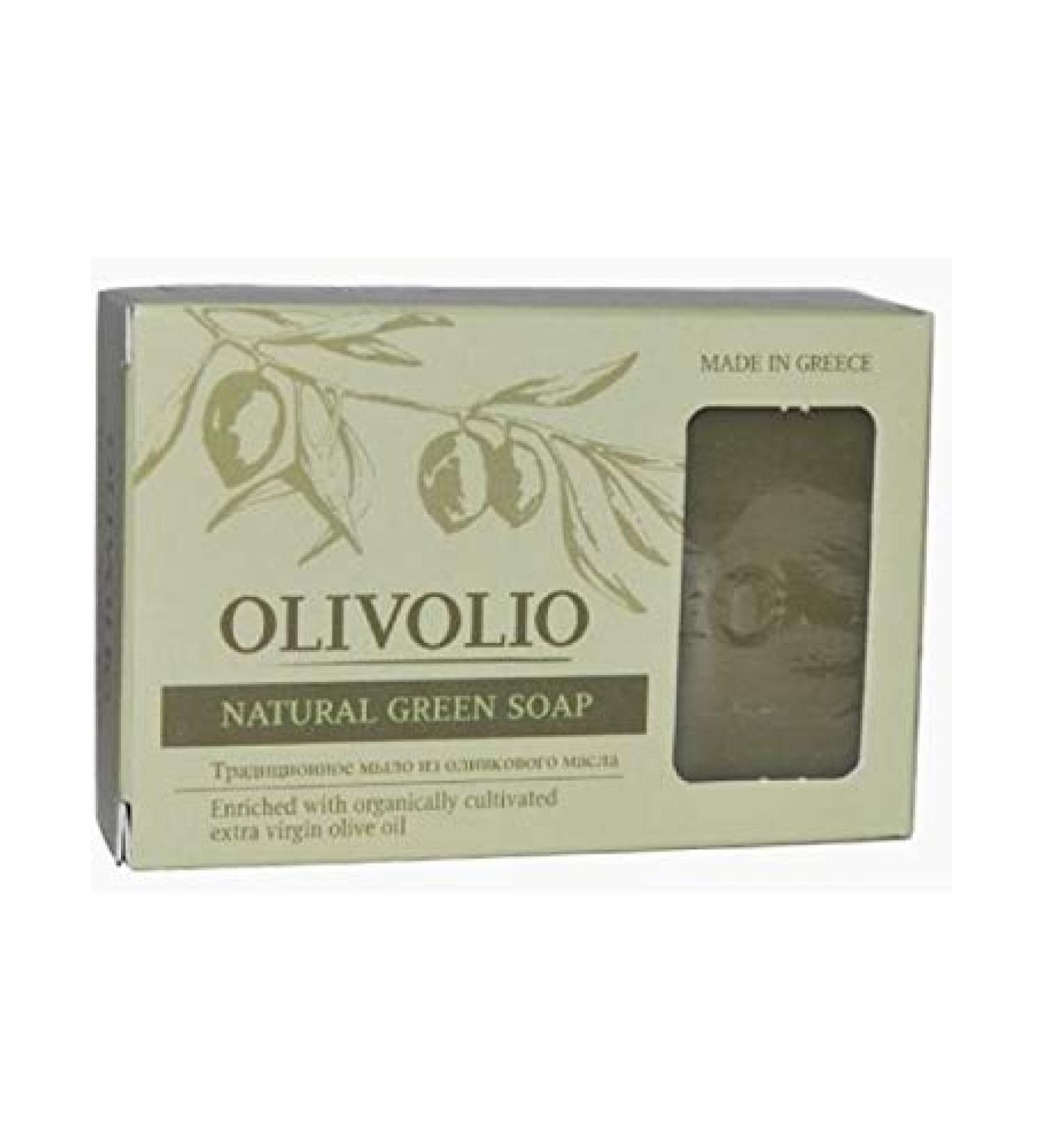 Olivolio botanics 100% green extra virgin olive oil organic hand soap without mineral oil and parabens - 100g