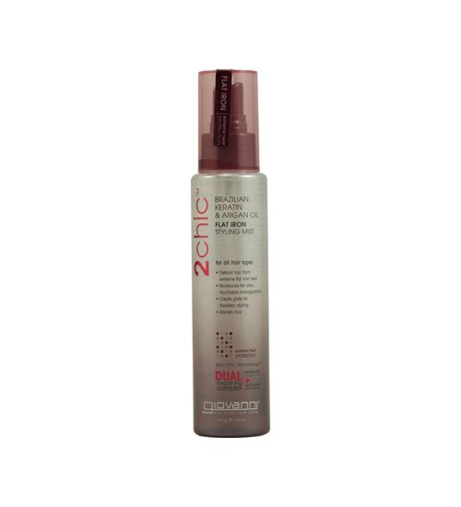 Giovanni Organic Cosmetics 2chic Flat Iron Styling Mist - 4 Oz Pack of 6