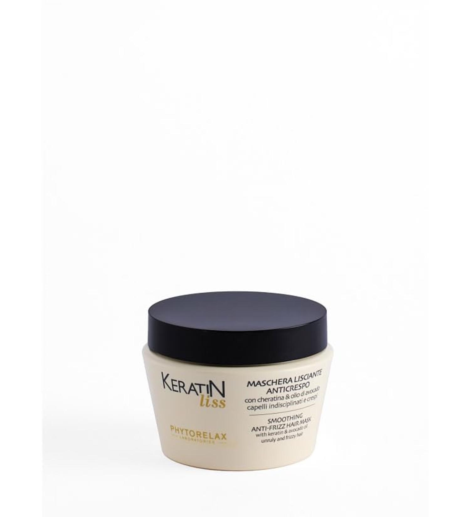 Keratin Liss Anti-Frizz Smoothing Mask 250ml - Italian Import | Frizz Control Hydration & Shine | Bianco - Buy Online on GoSupps.com