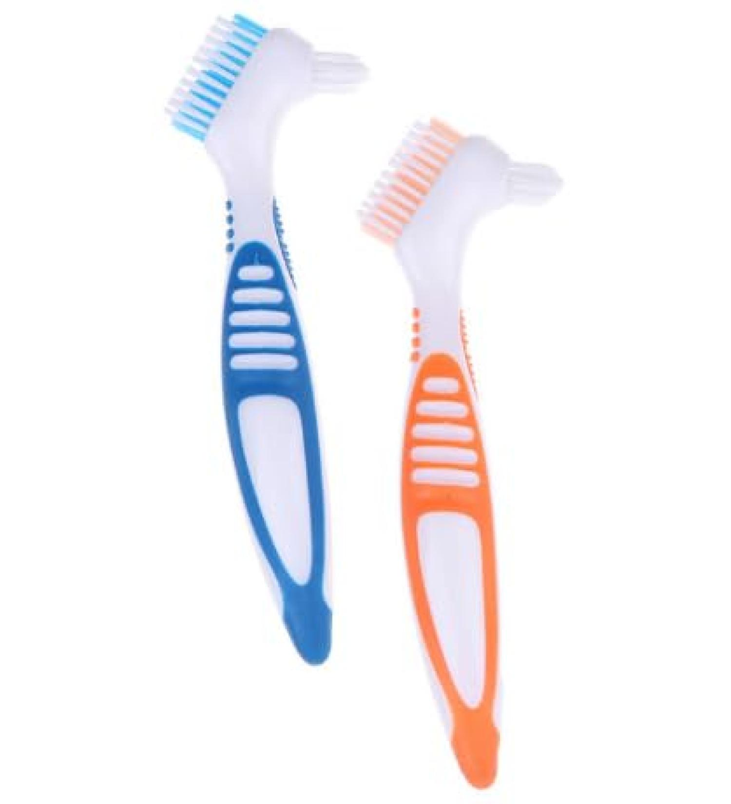 1 piece double-sided denture cleaning brush