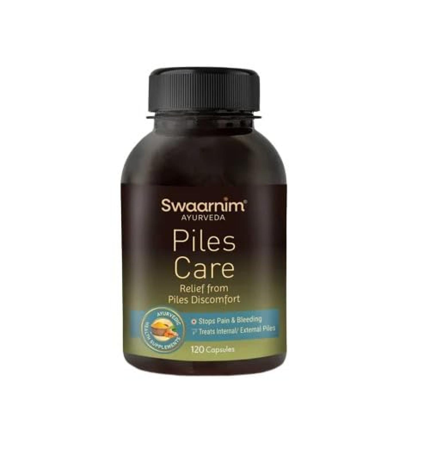 Piles Care Ayurvedic Healthy Supplements for Women Health 100% Natural - No Added Chemicals and Gluten Free 120 Capsules 120 Count (Pack of 1) - Buy Online on GoSupps.com