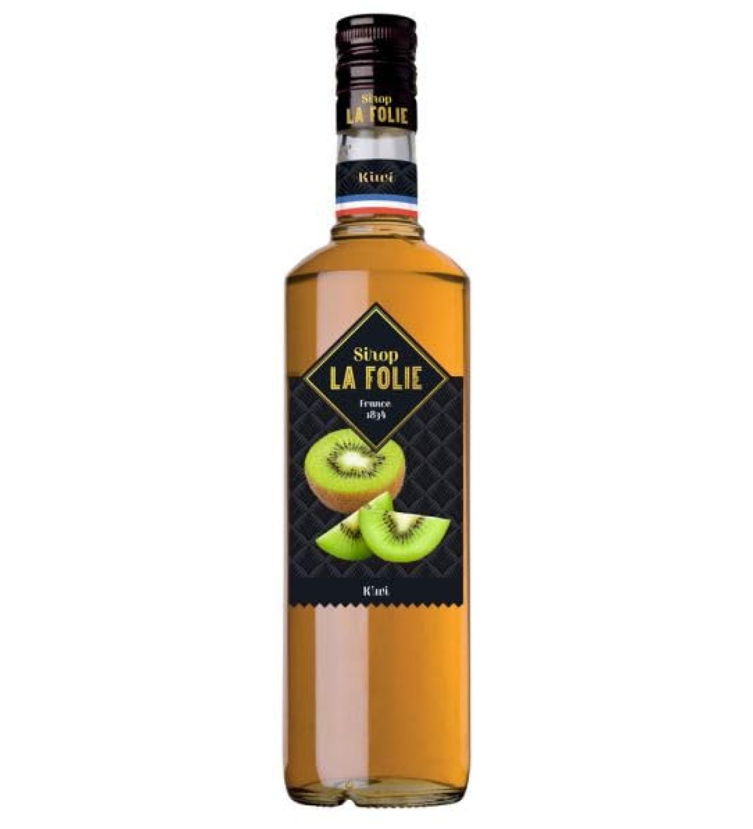 combine La Folie Syrup Kiwi 70 cl SAUMUR